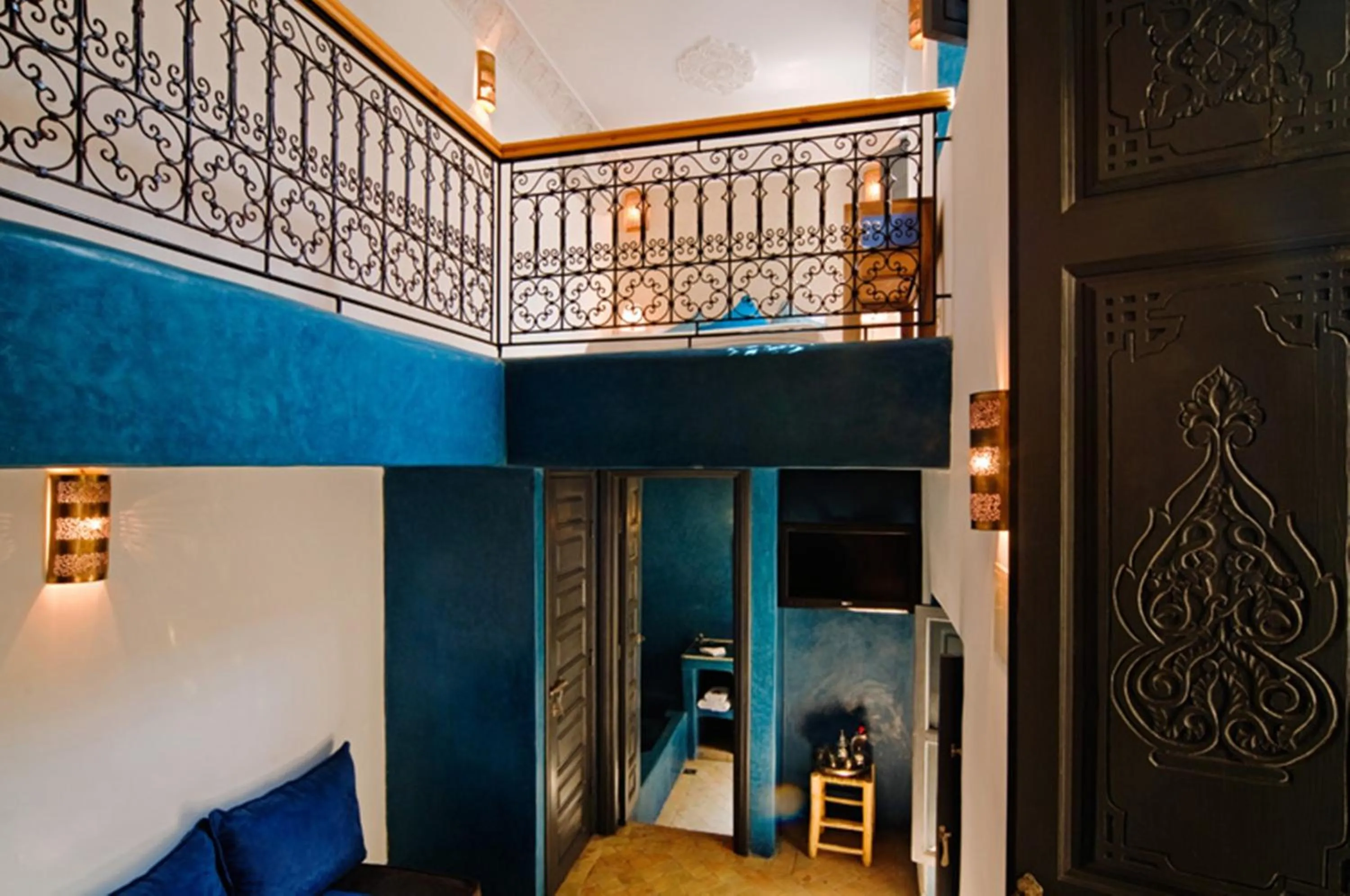 Living room in Riad Cinnamon by Marrakech Riad