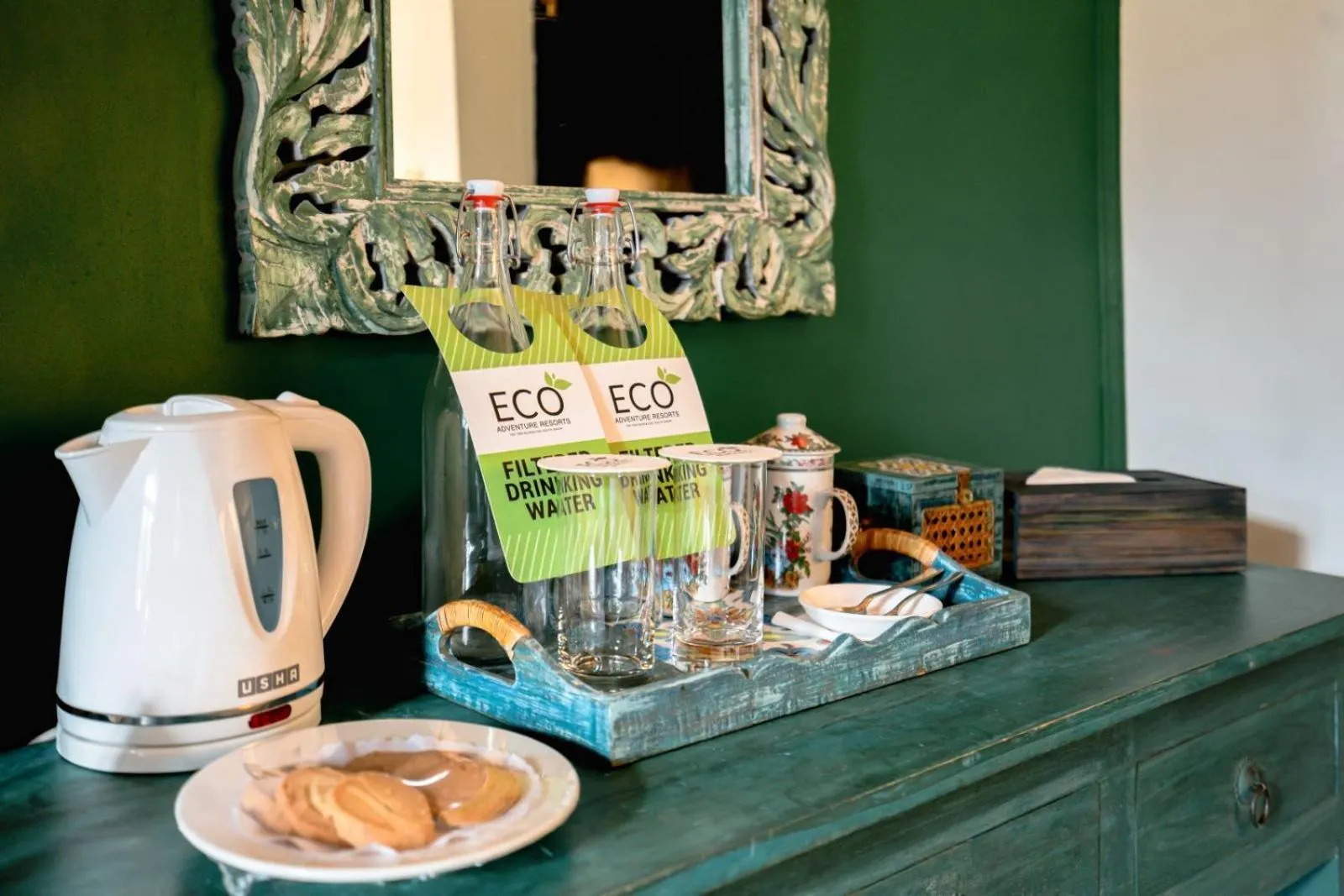 Bed in The Temi Bungalow South Sikkim