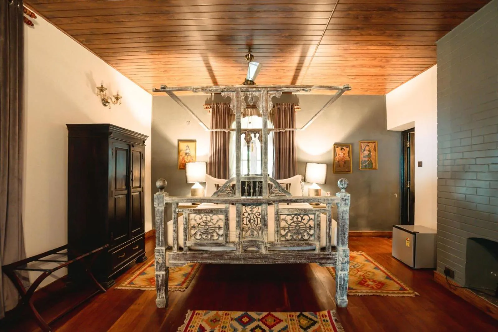 Bed in The Temi Bungalow South Sikkim