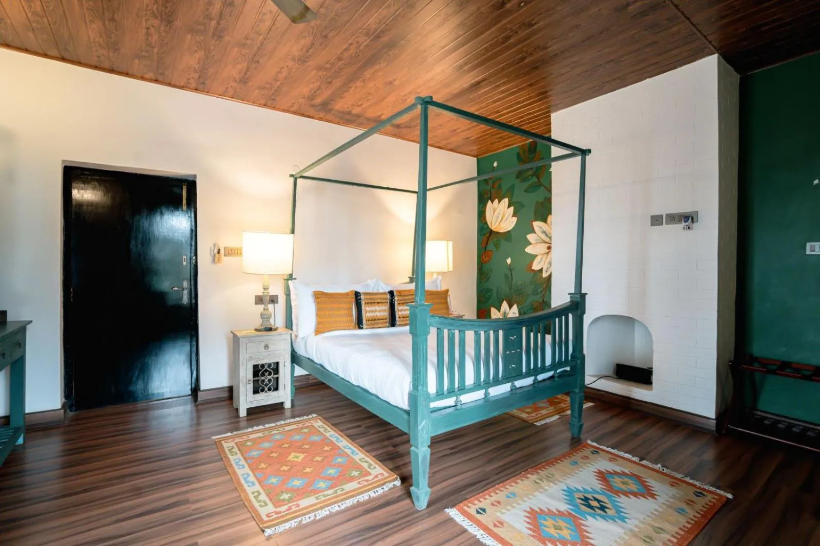 Bed in The Temi Bungalow South Sikkim