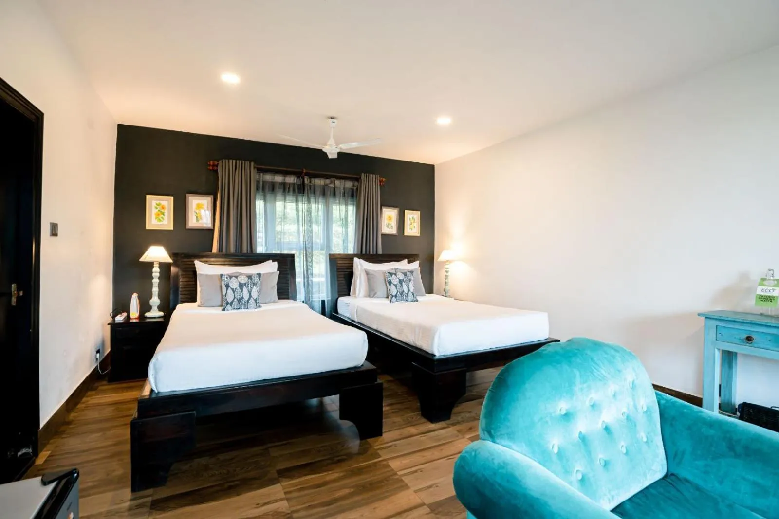 Bed in The Temi Bungalow South Sikkim