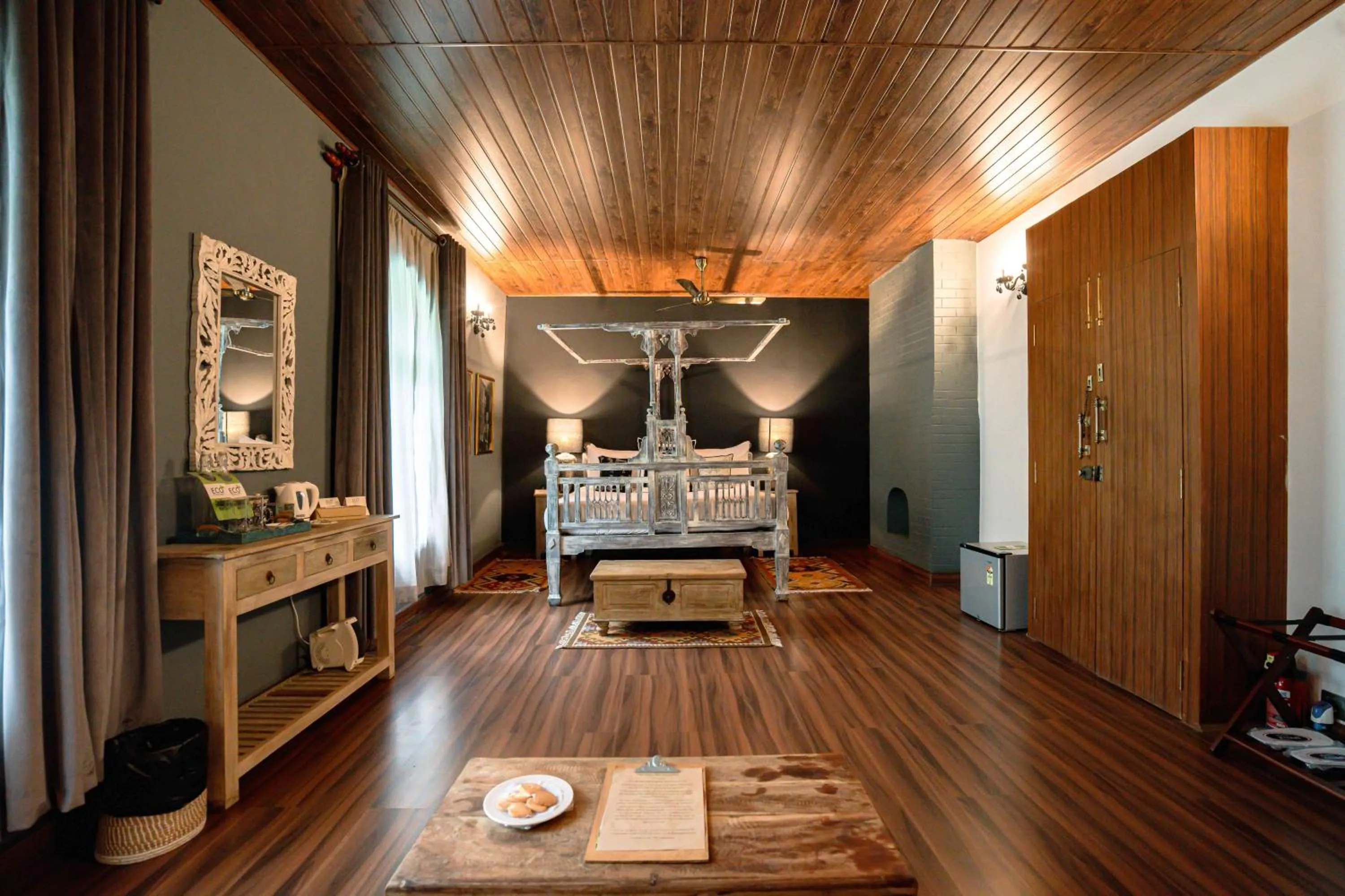 Bed in The Temi Bungalow South Sikkim