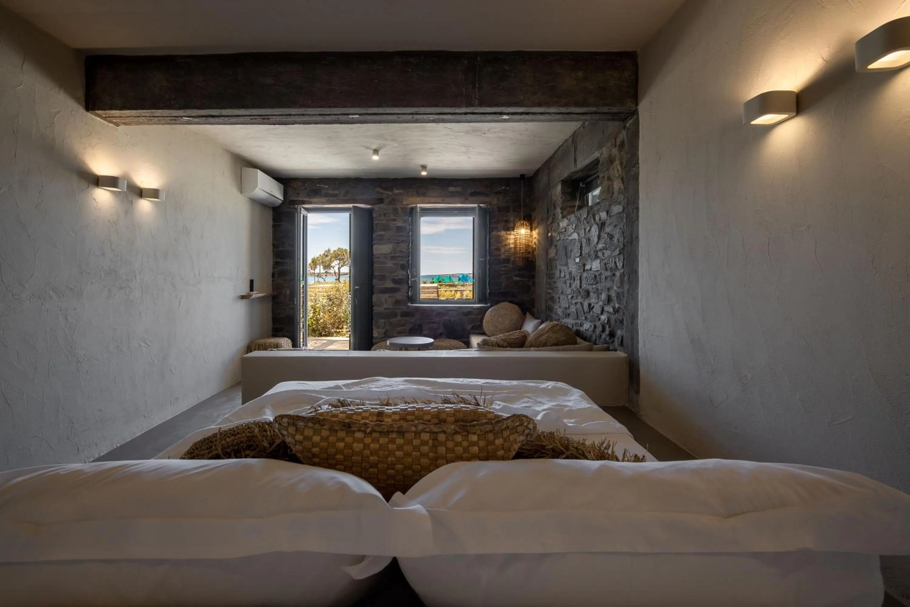 Bed in Seesoo Paros Beachfront Resort