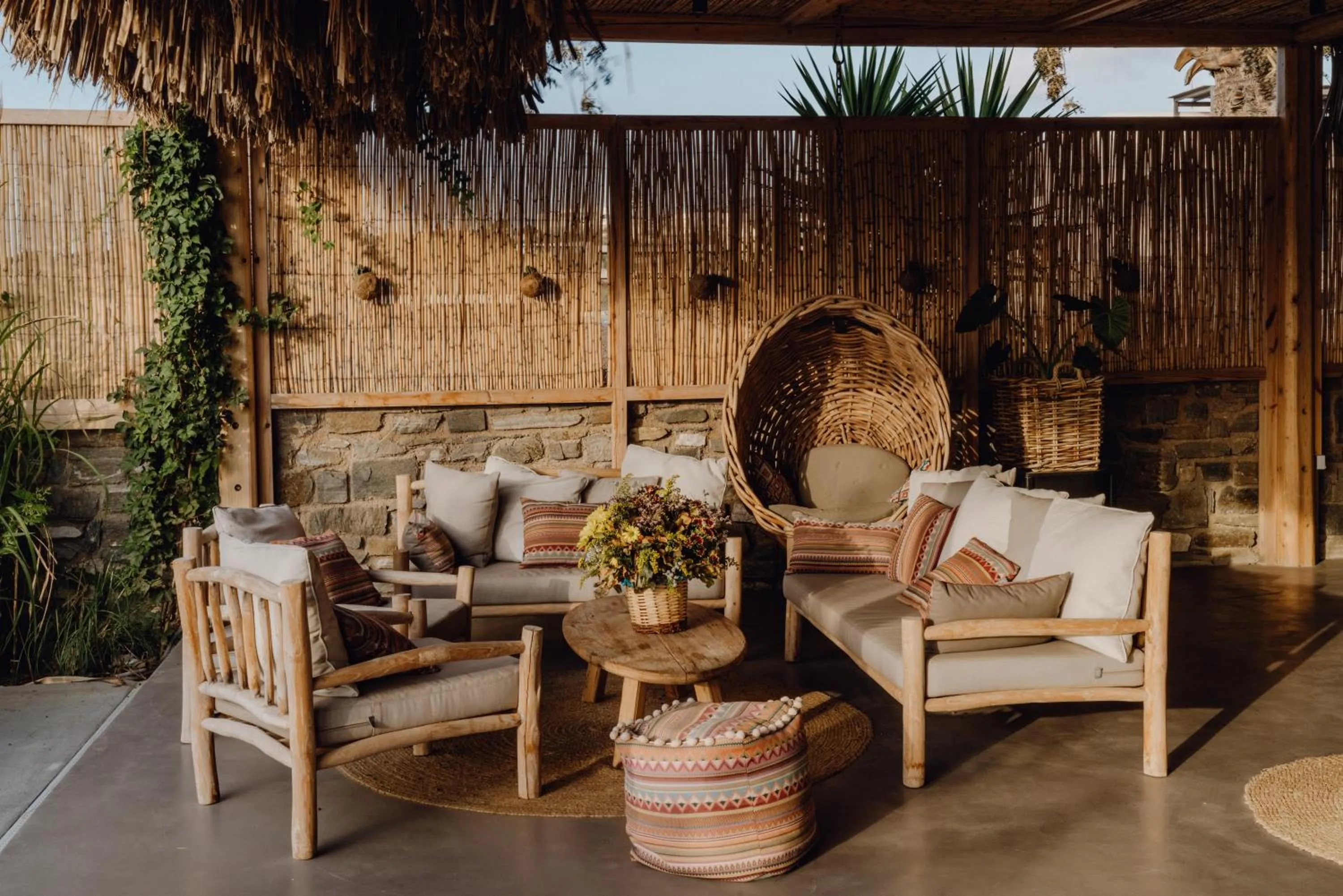 Seating area in Seesoo Paros Beachfront Resort