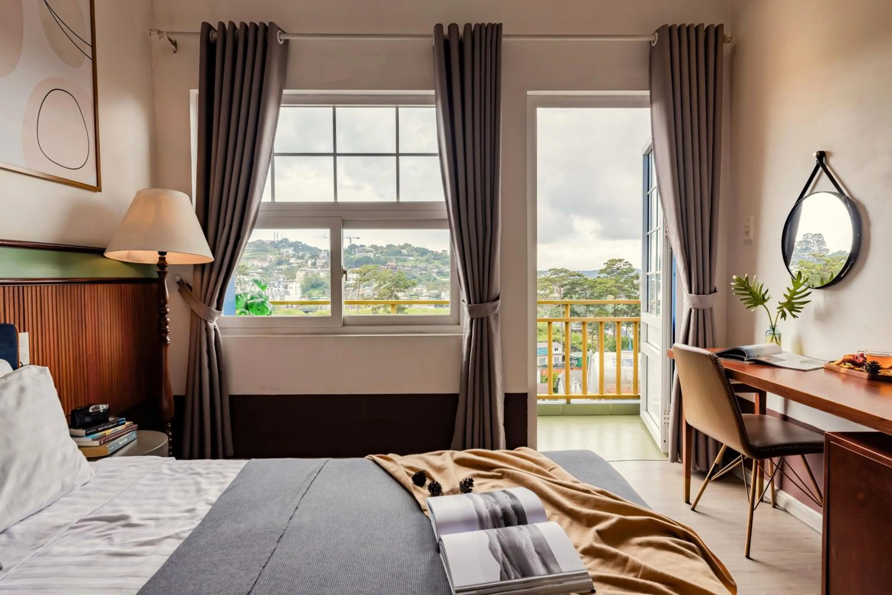 View (from property/room), Bed in Casanova Dalat Hotel