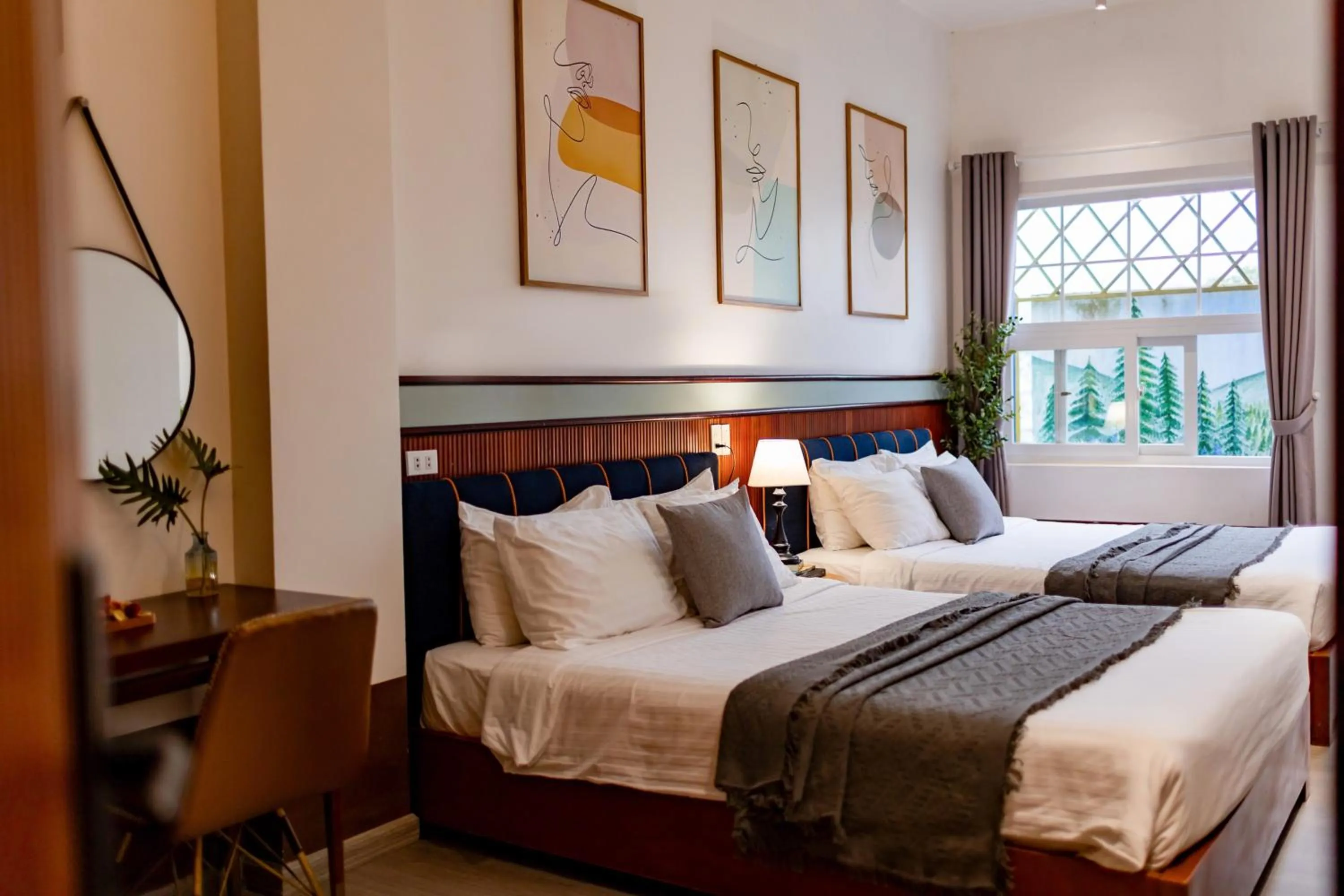 Bed in Casanova Dalat Hotel