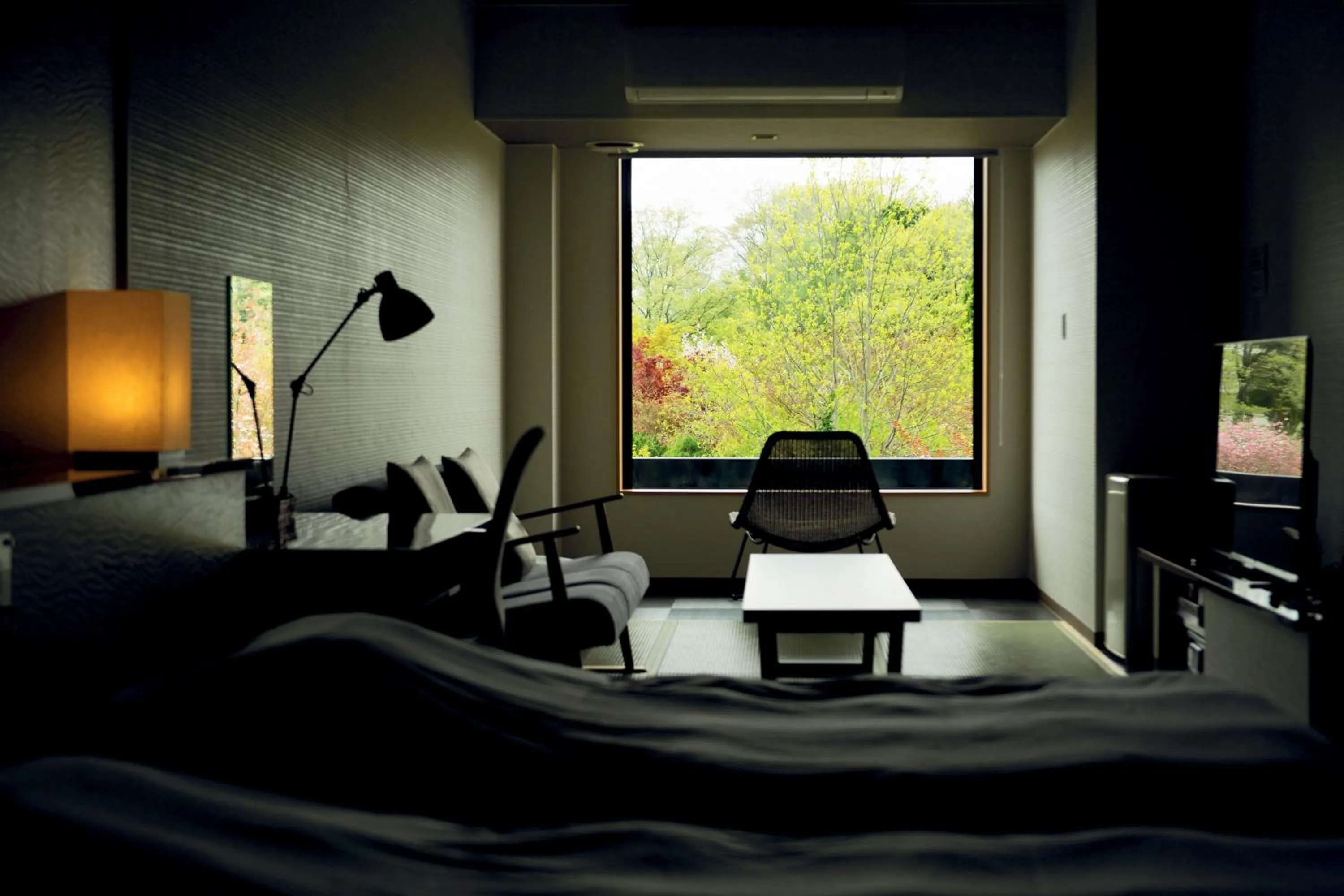 Living room, Bed in Kajitsu no Mori