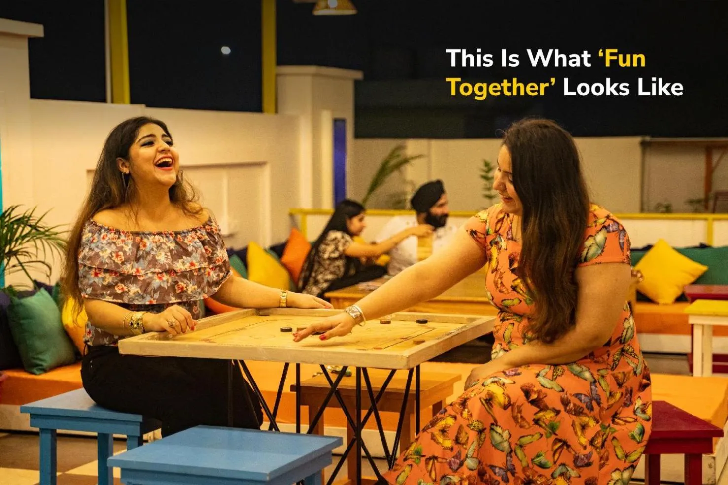 Seating area in goSTOPS Amritsar, Chatiwind Gate