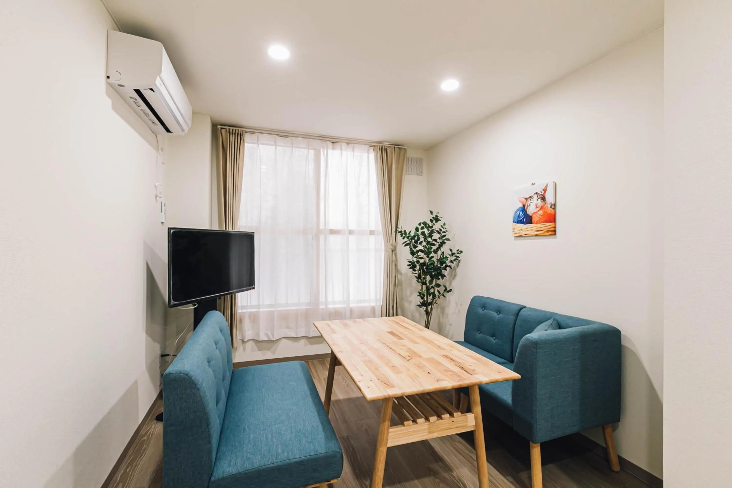 Living room in TKD HOUSE Asahikawa