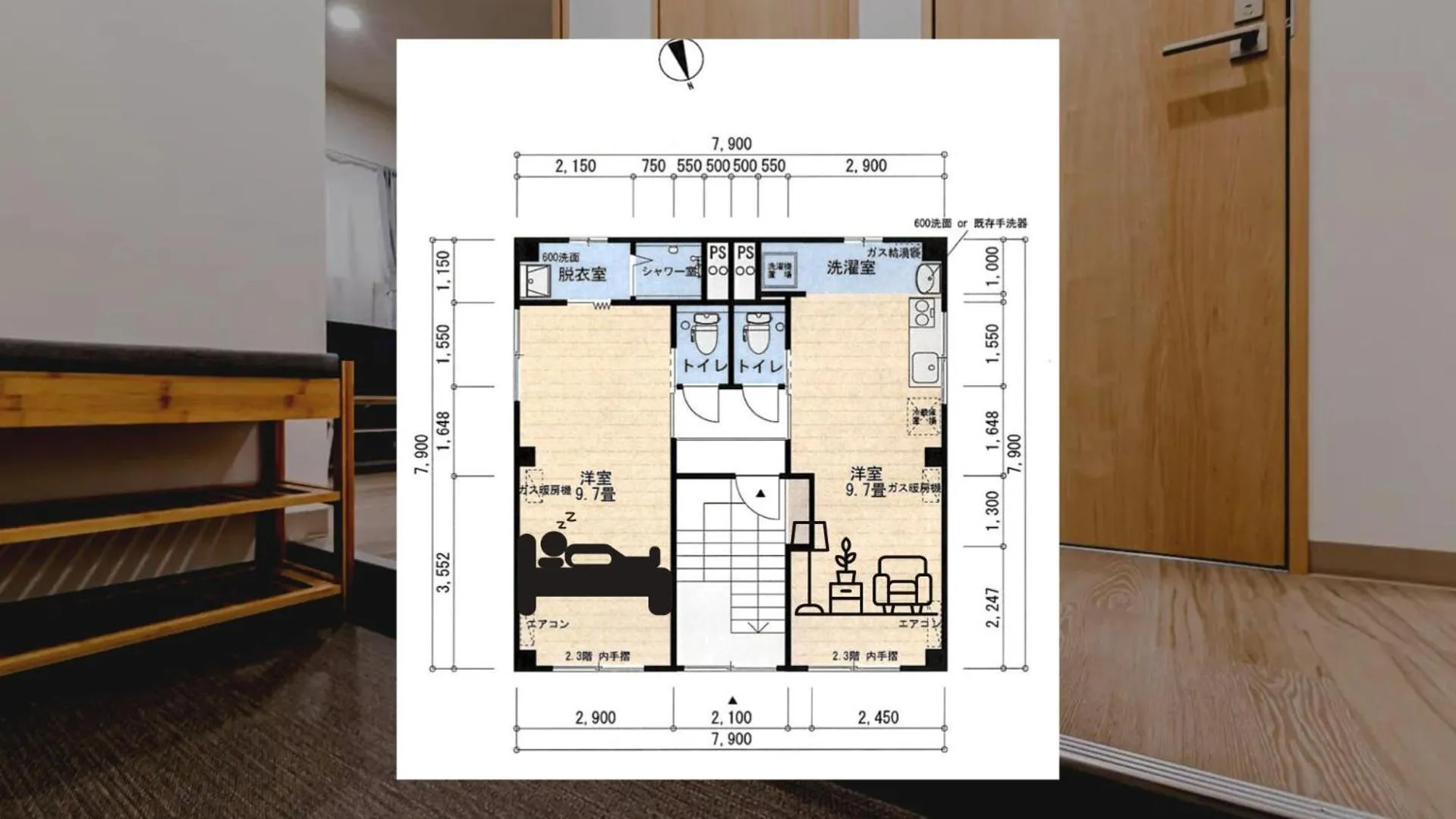 Floor plan in TKD HOUSE Asahikawa
