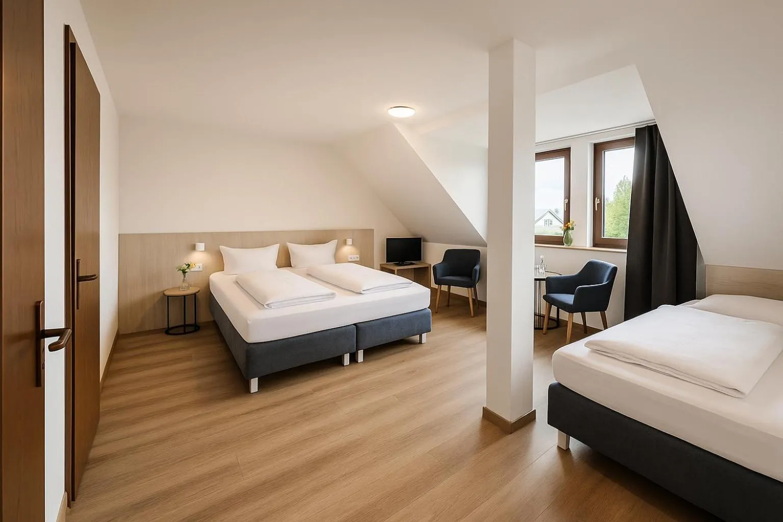 Bed in Hotel Daucher