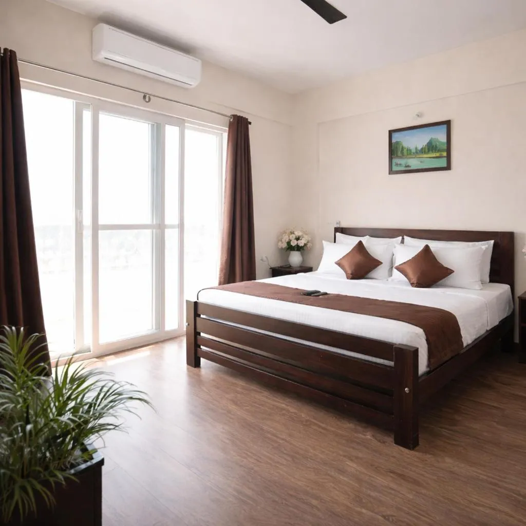 Bed in Coffee Bean Inn