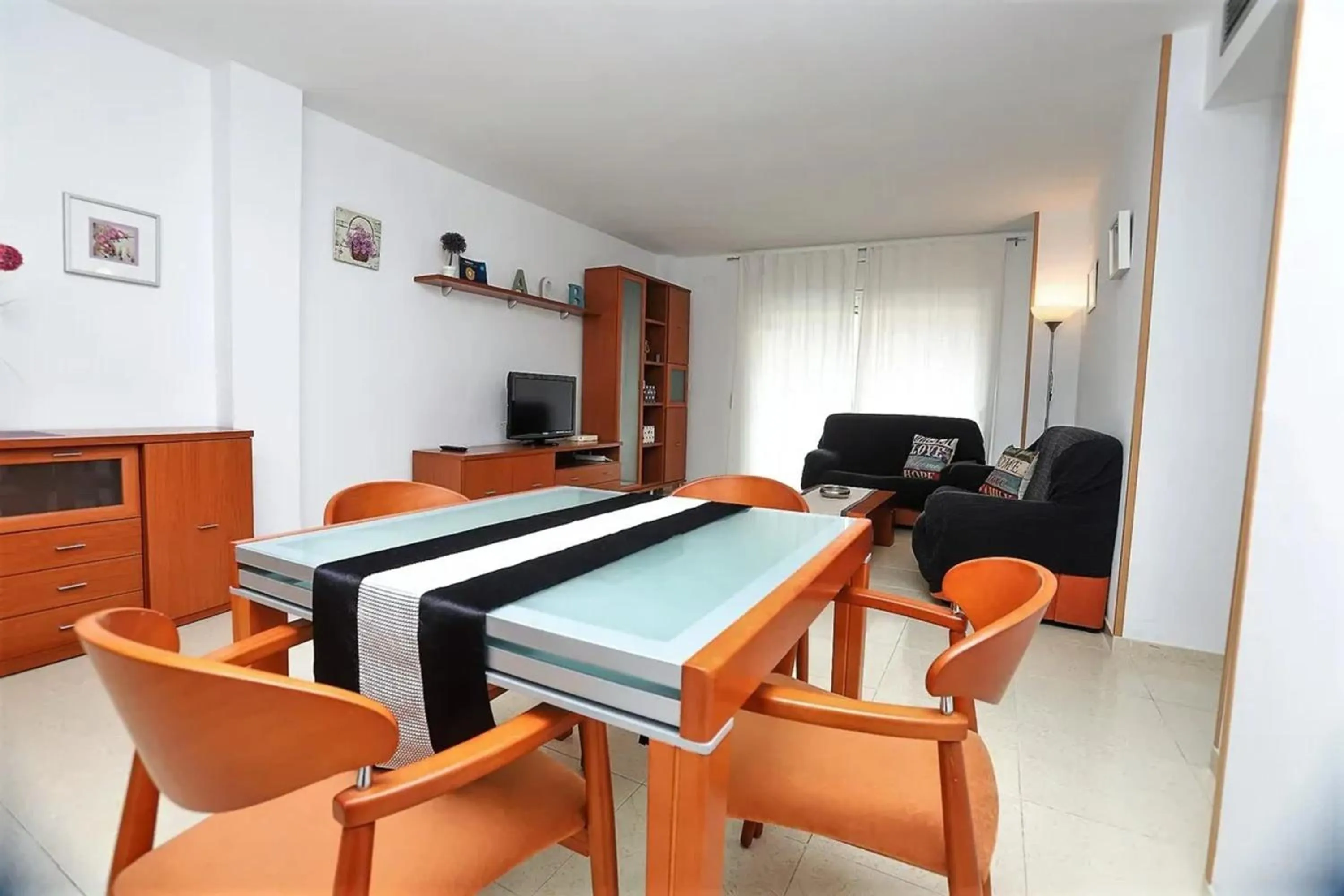 Dining area in Modern apartment in Calafell with sea and mountain view