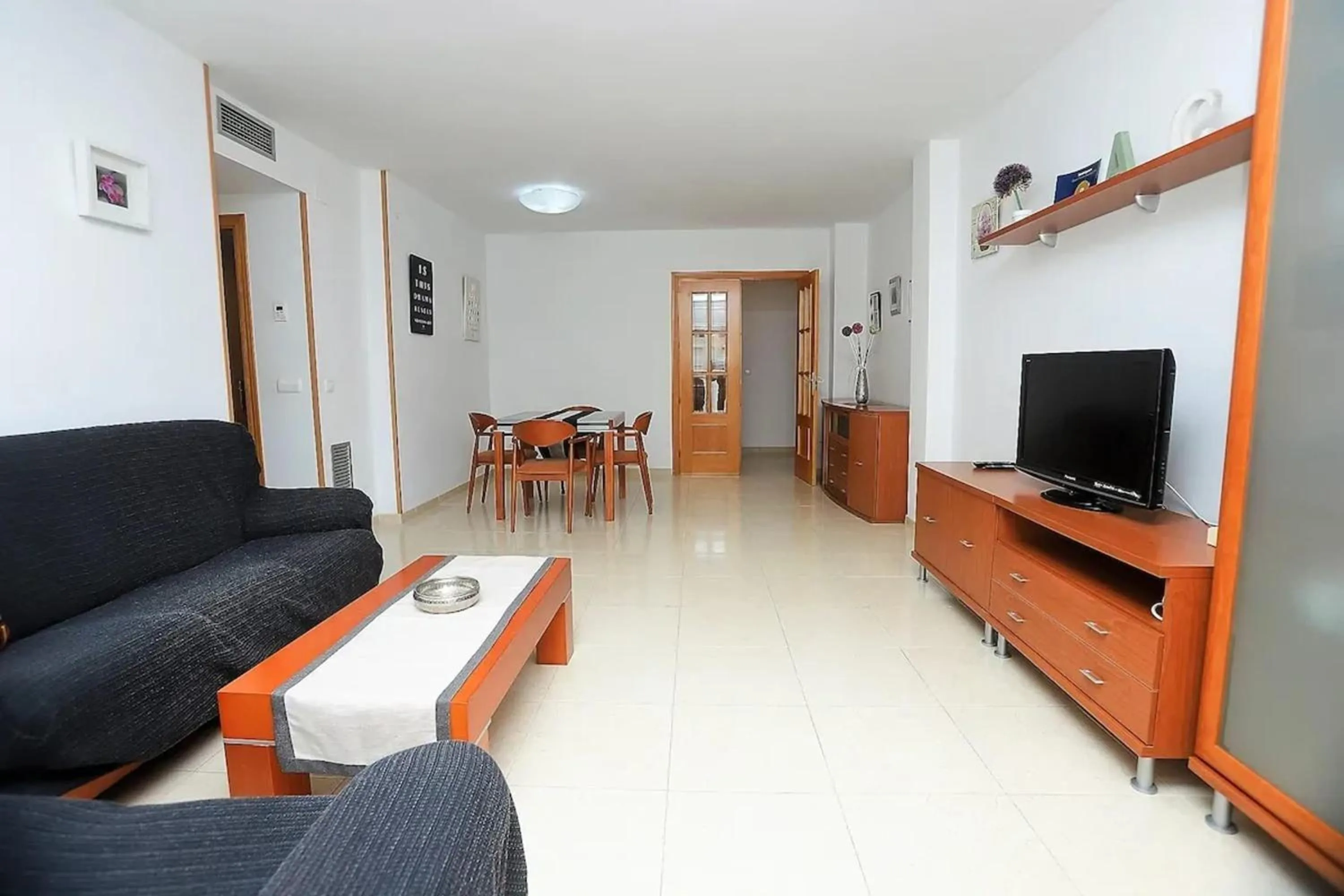 Living room in Modern apartment in Calafell with sea and mountain view