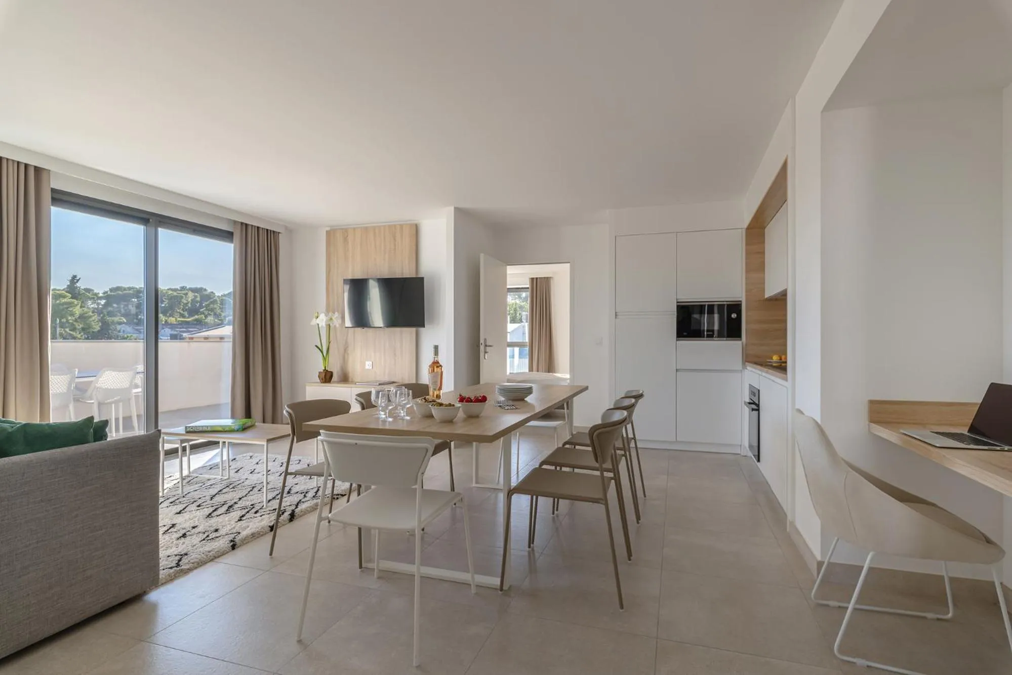 Living room in Lagrange Apart'Hôtel Antibes Olympie