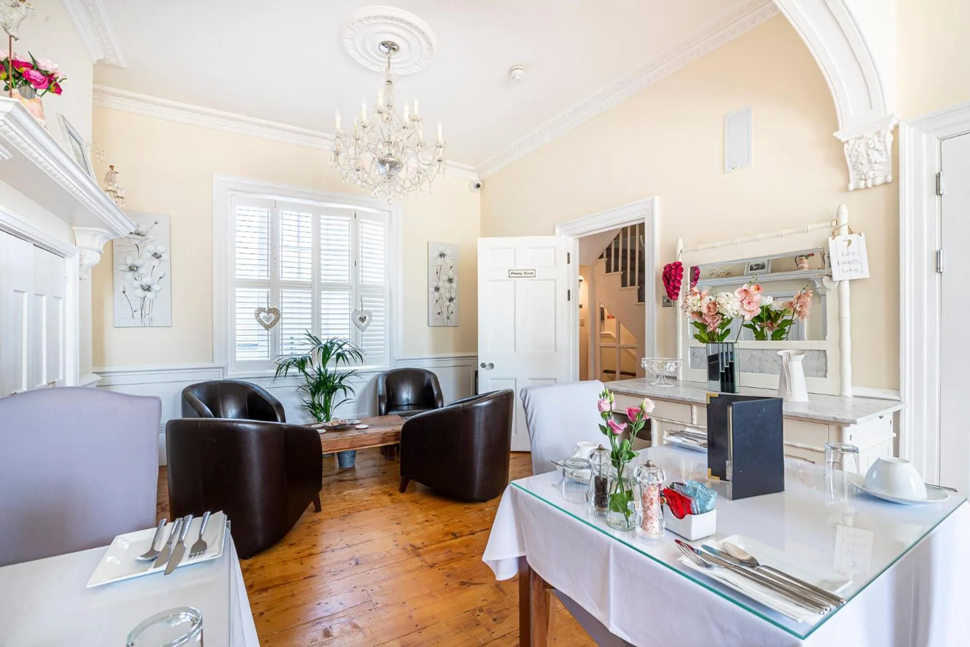 Dining area in Hamiltons Boutique Hotel