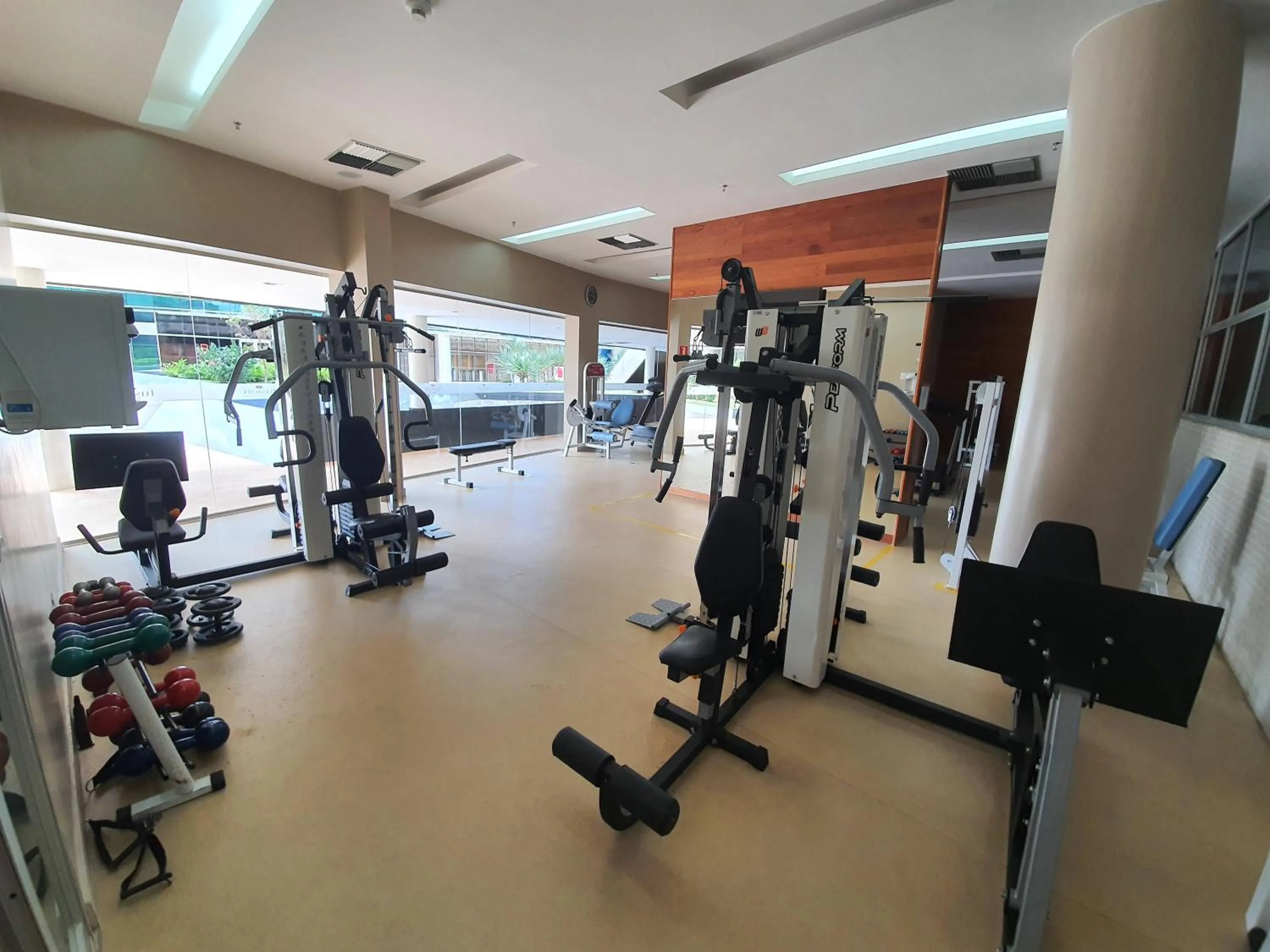 Fitness centre/facilities in Flat Vision Executivo Premium By Rei dos Flats