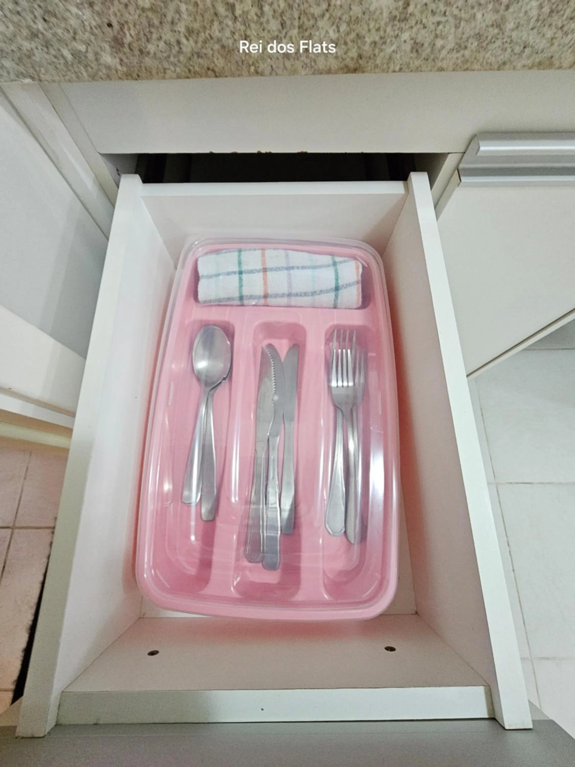 Kitchen or kitchenette in Flat Vision Executivo Premium By Rei dos Flats