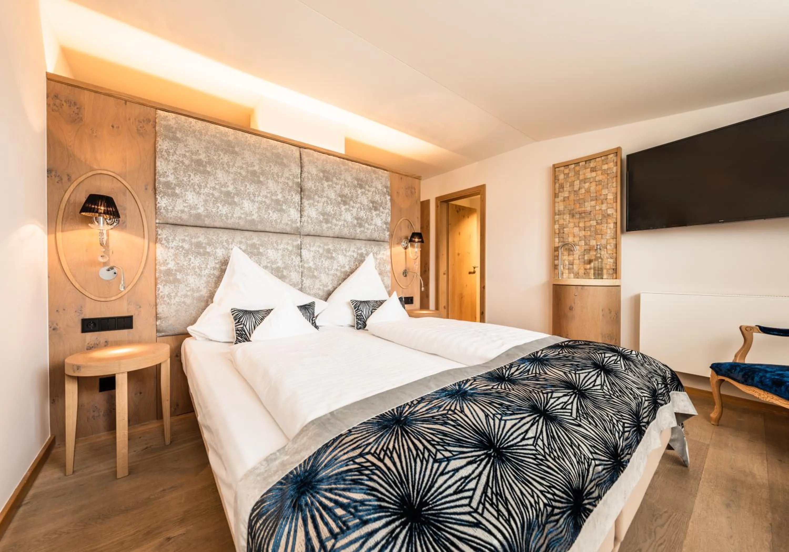 Bed in Hotel Das Rübezahl