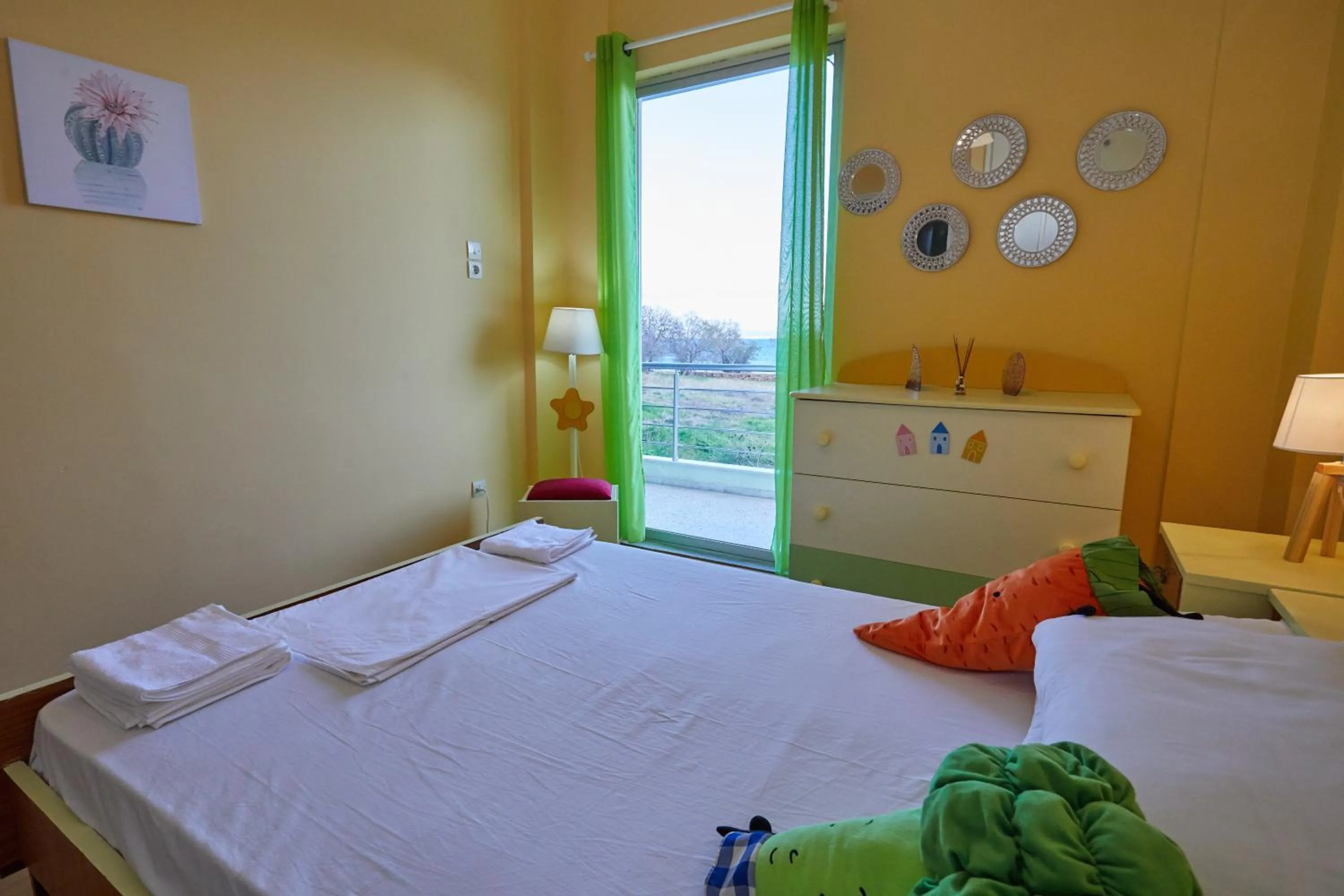 Bed in Karfas sea view apartment