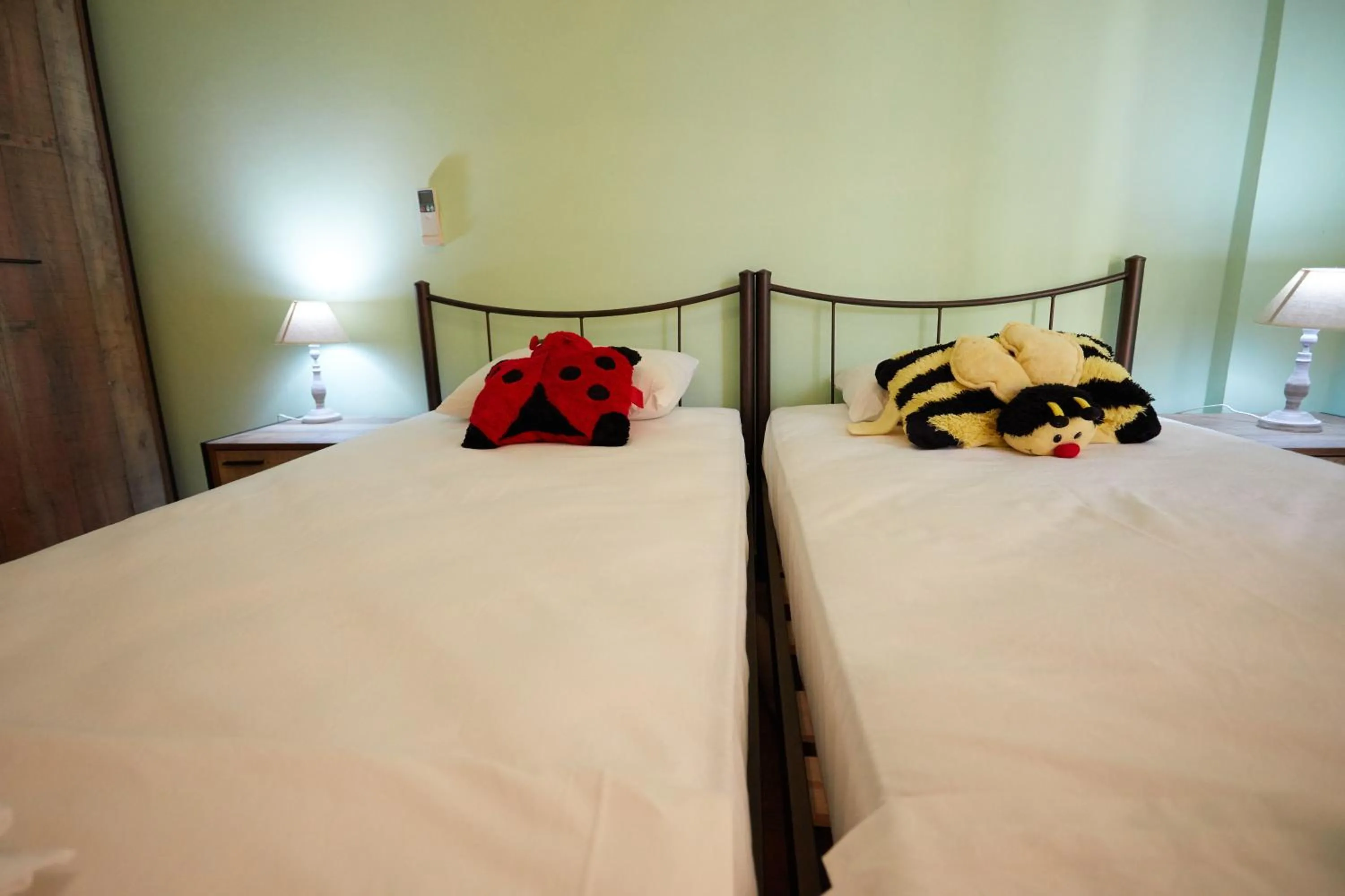 Bed in Karfas sea view apartment
