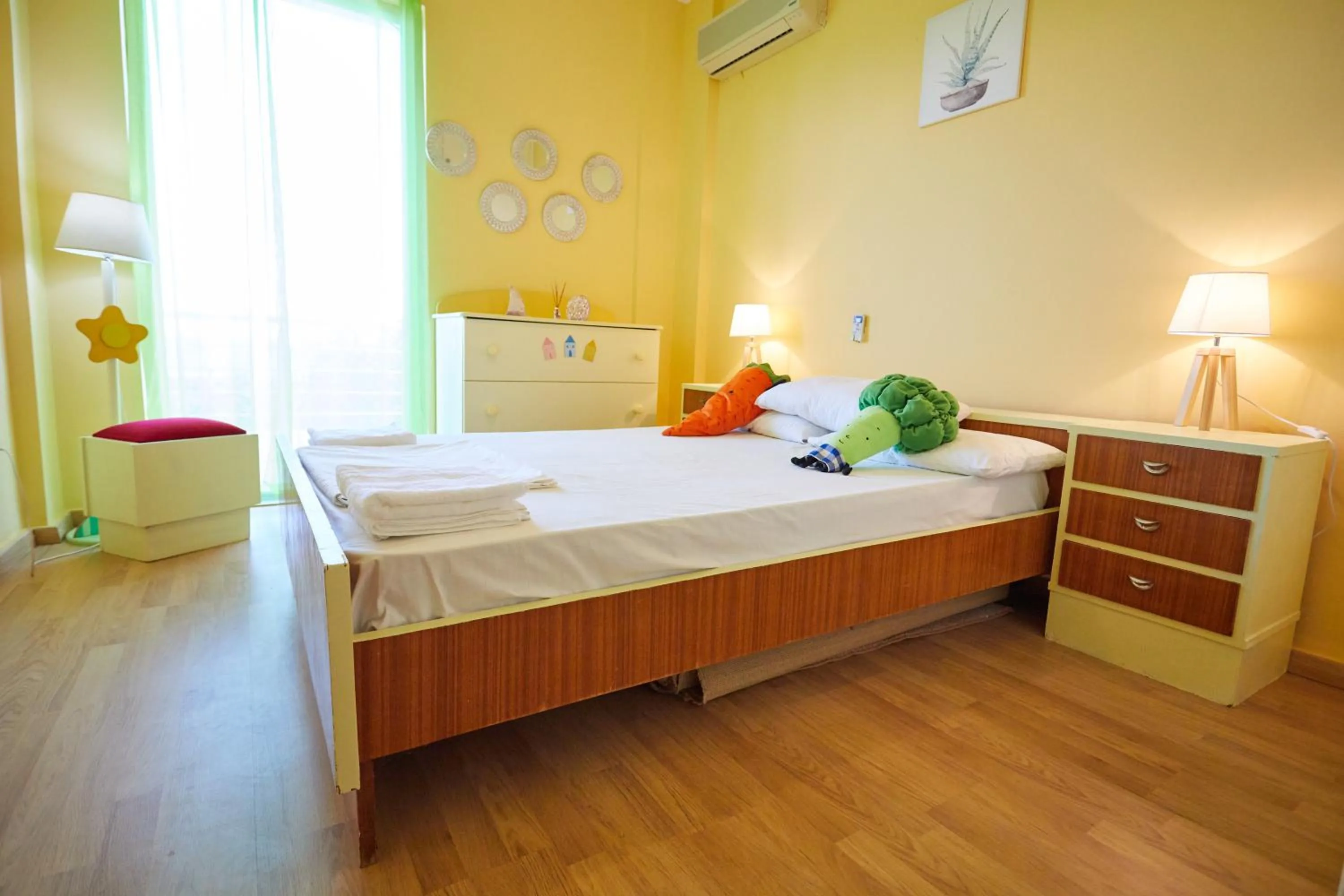 Bed in Karfas sea view apartment