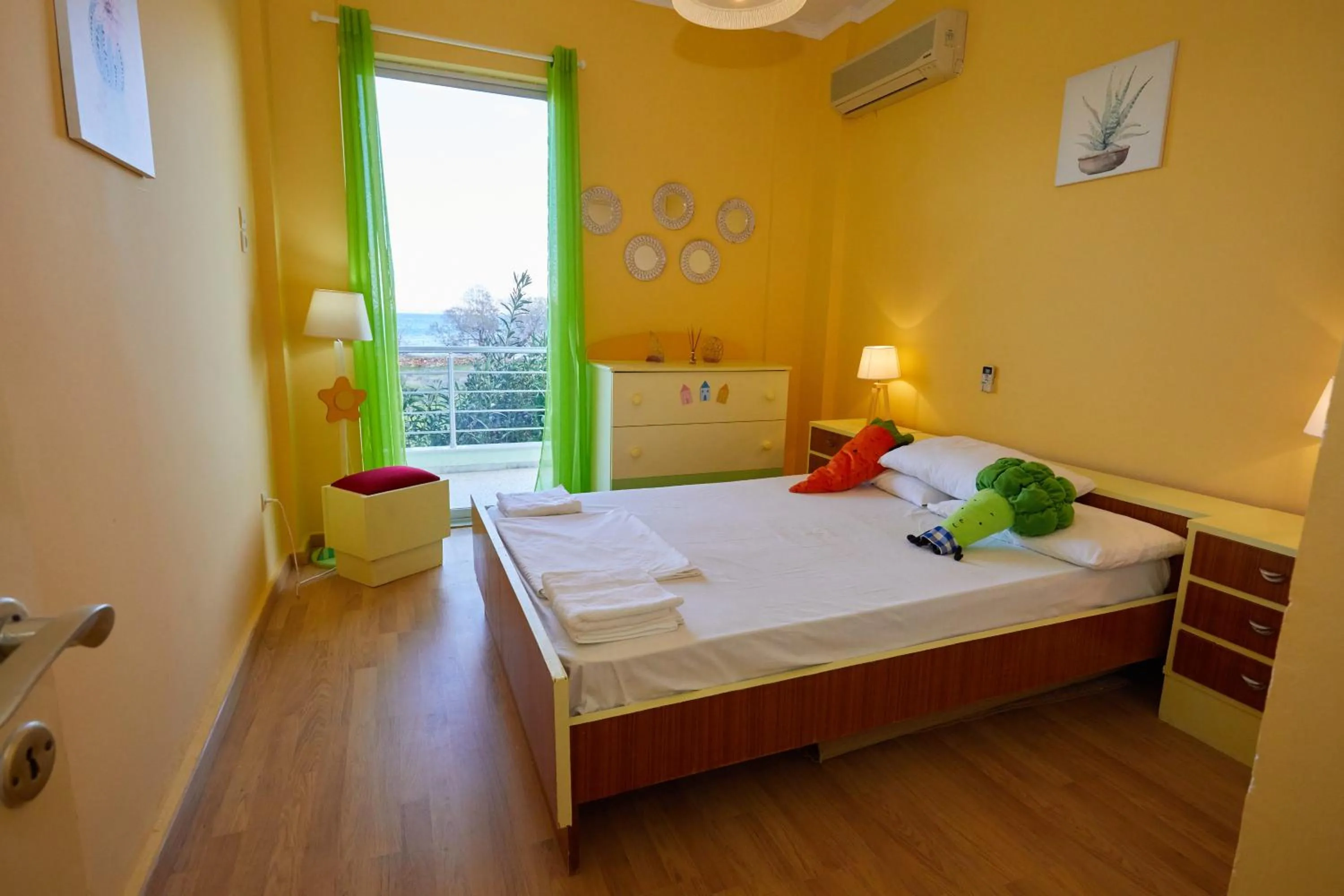 Bed in Karfas sea view apartment