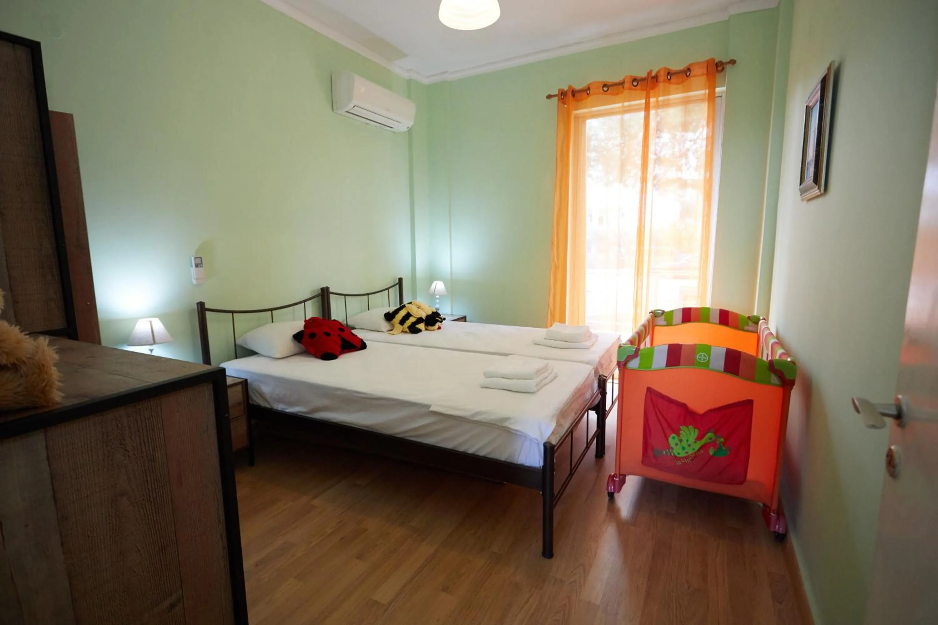 Bed in Karfas sea view apartment
