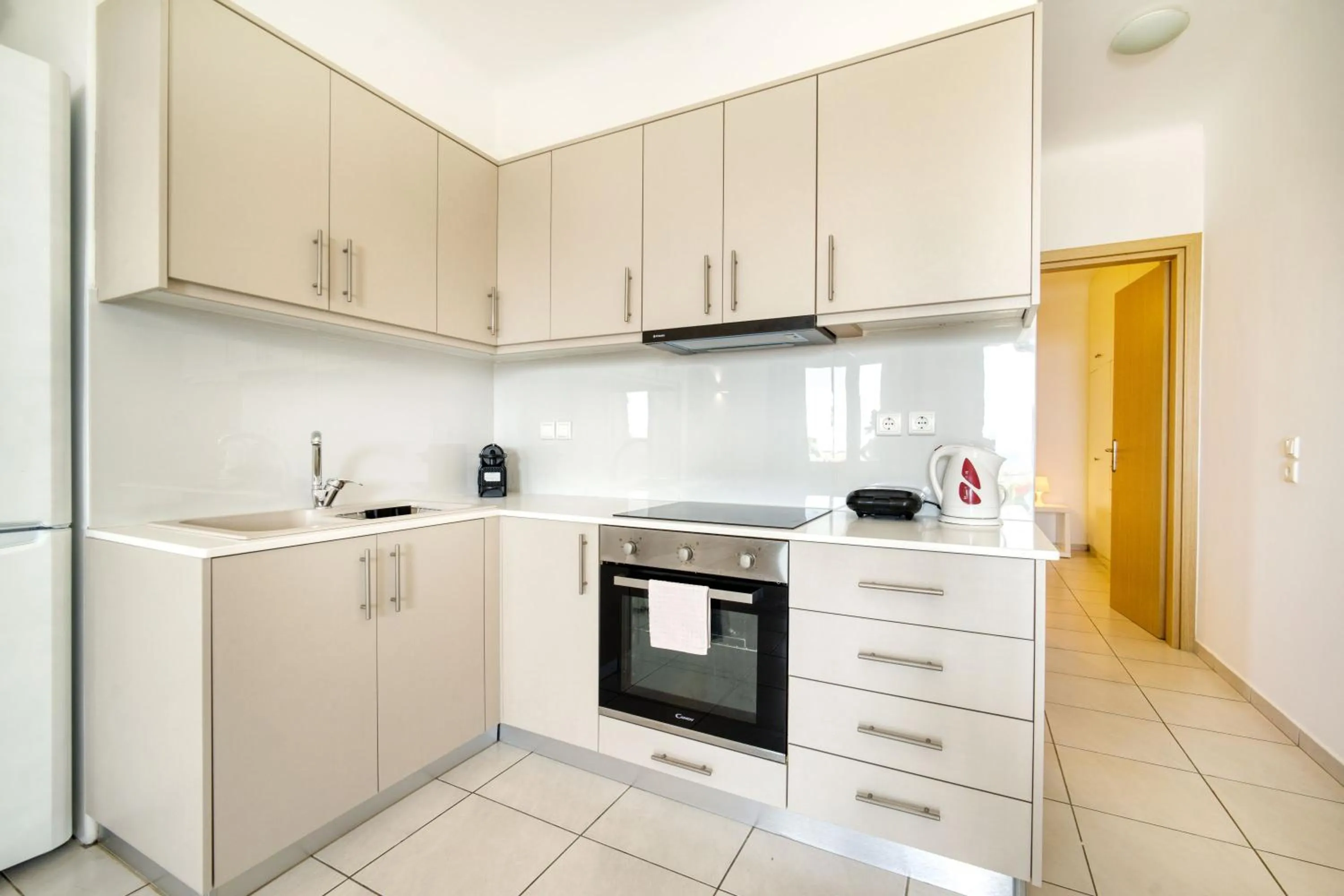 Kitchen or kitchenette in Overview Mykonos Apartments