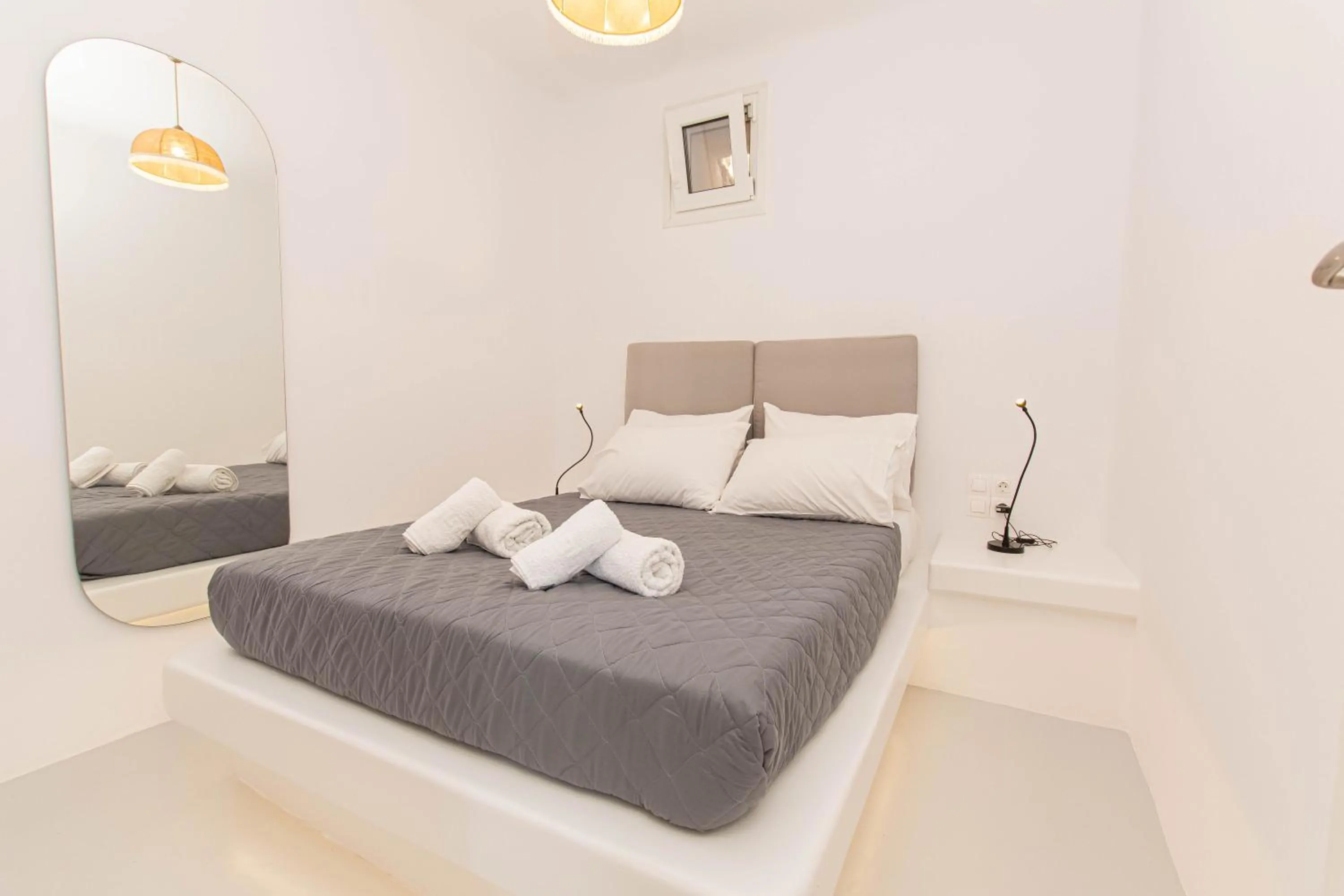 Bedroom in Overview Mykonos Apartments