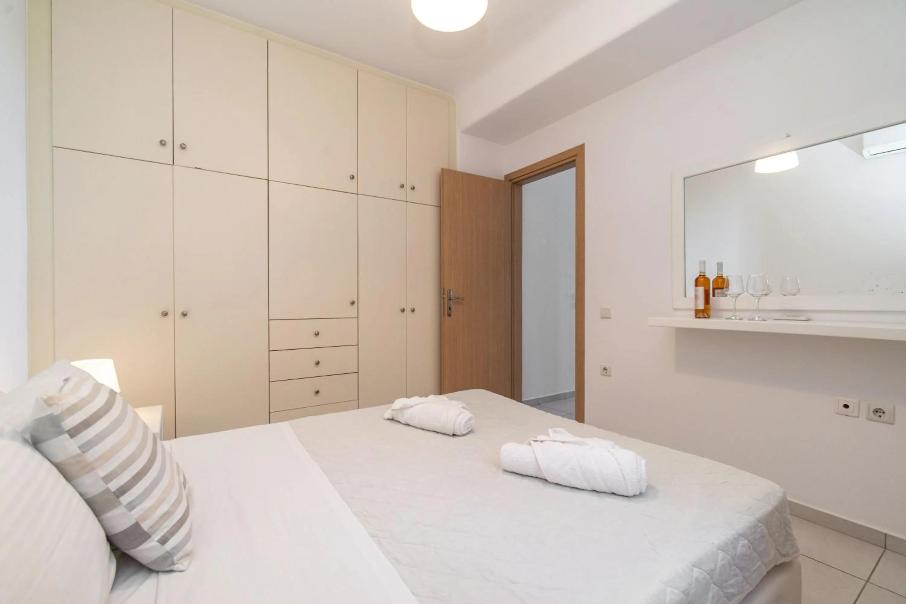 Bedroom in Overview Mykonos Apartments