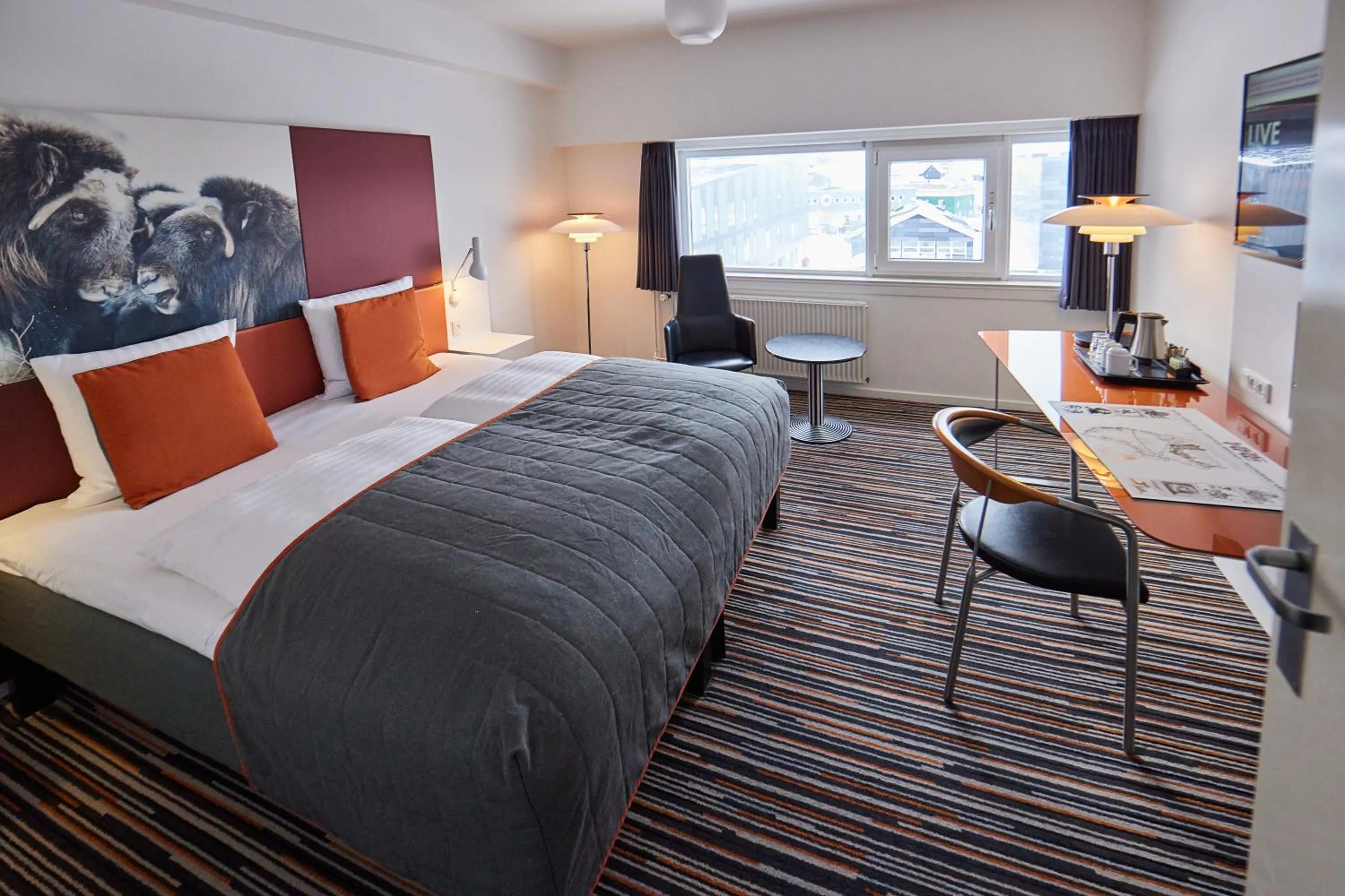 Bed in Hotel Hans Egede