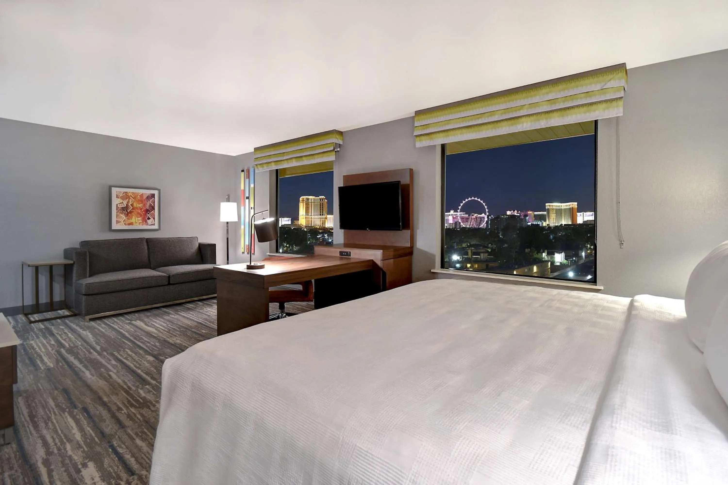 Bedroom, Bed in Hampton Inn & Suites Las Vegas Convention Center - No Resort Fee