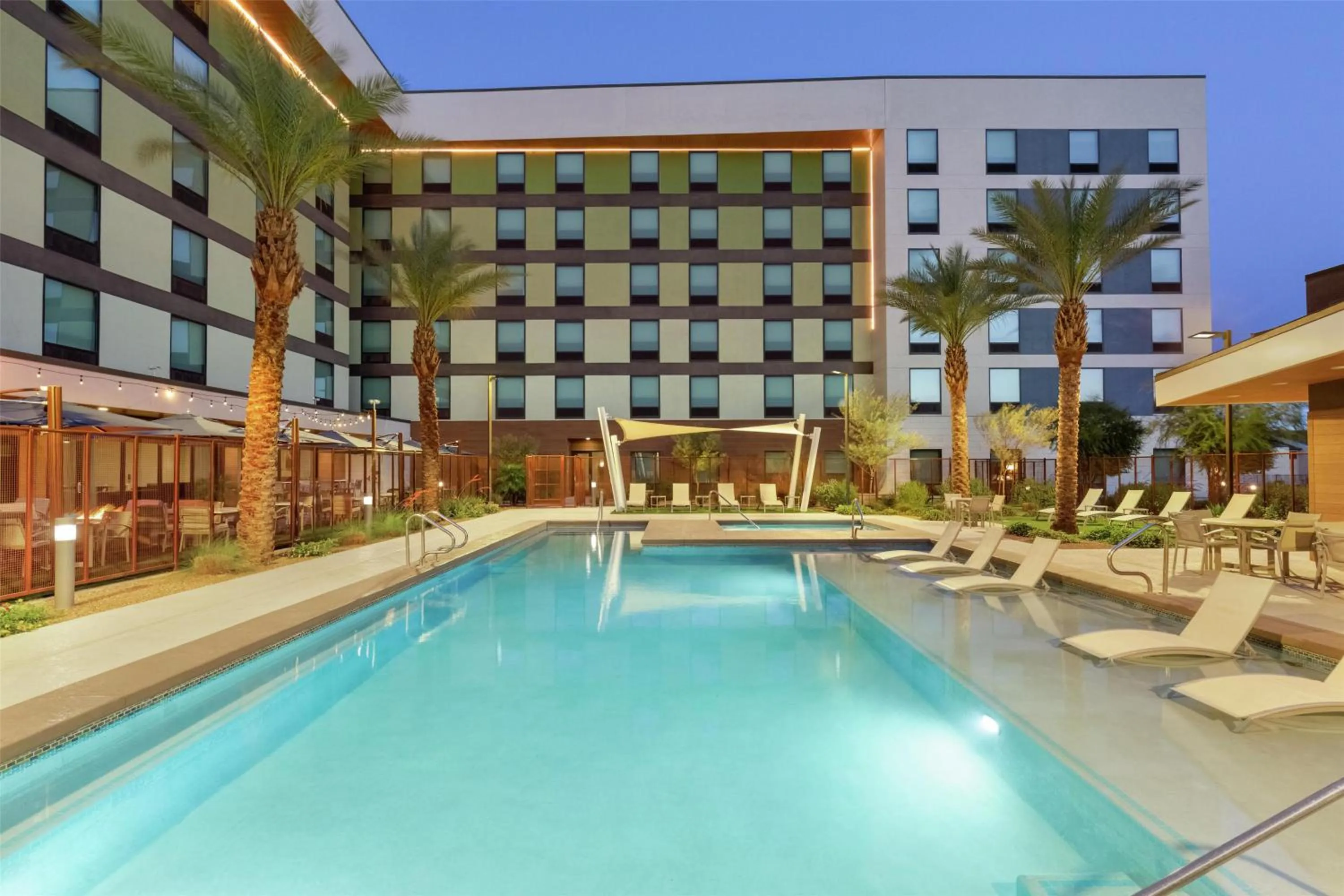 Pool view in Home2 Suites by Hilton Las Vegas Convention Center - No Resort Fee