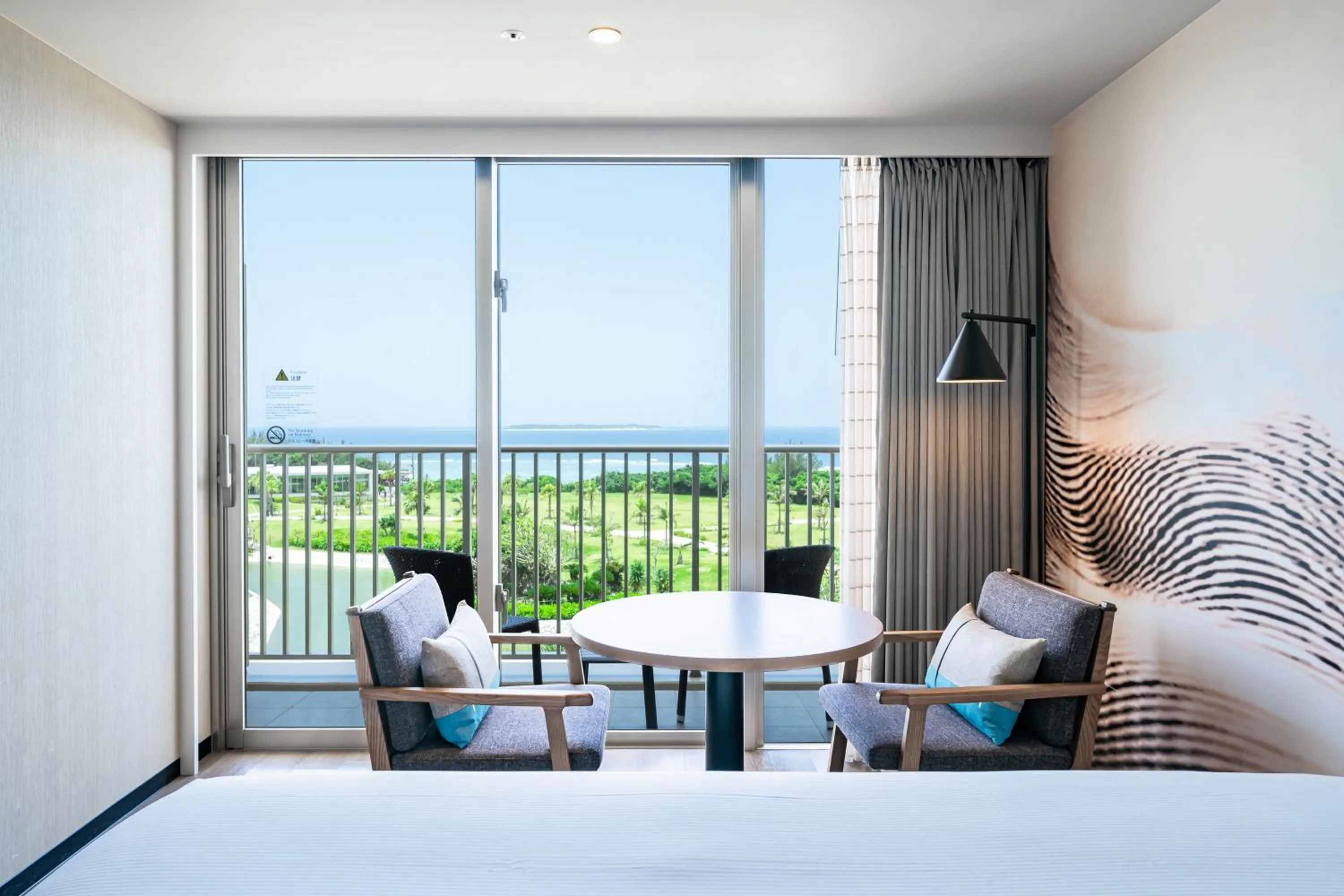 View (from property/room), Bed in Hilton Okinawa Sesoko Resort