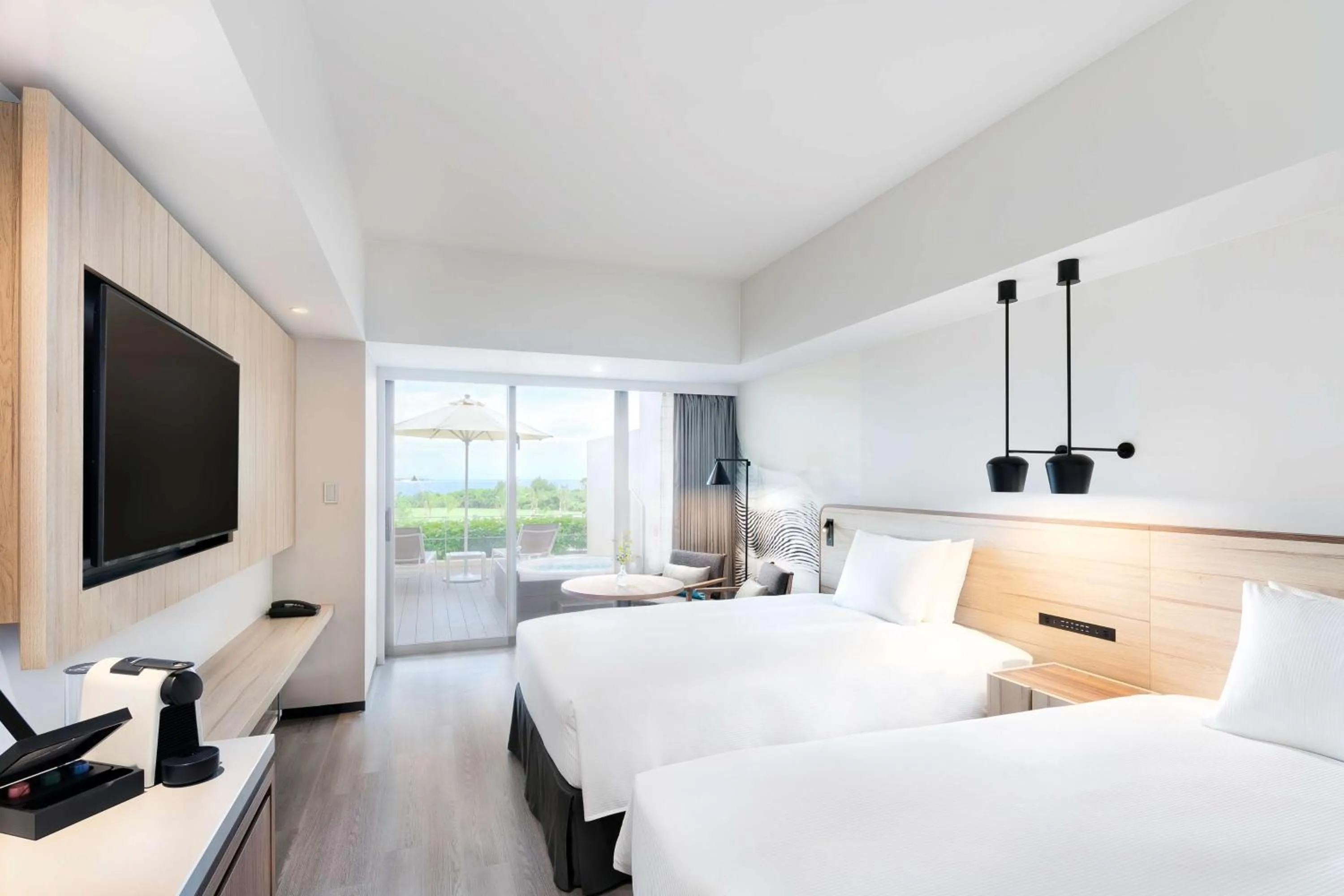 Bed in Hilton Okinawa Sesoko Resort