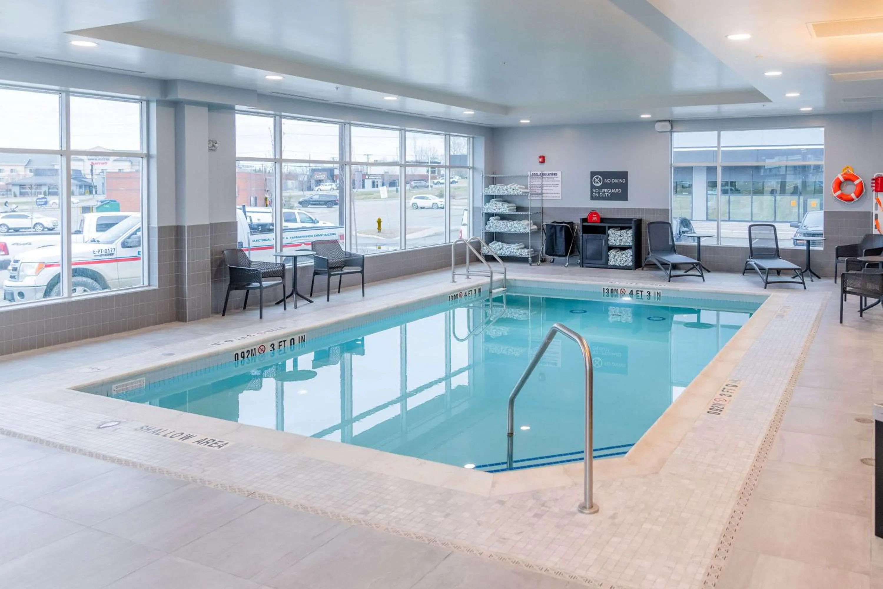 Pool view in Hilton Garden Inn Sudbury, Ontario, Canada