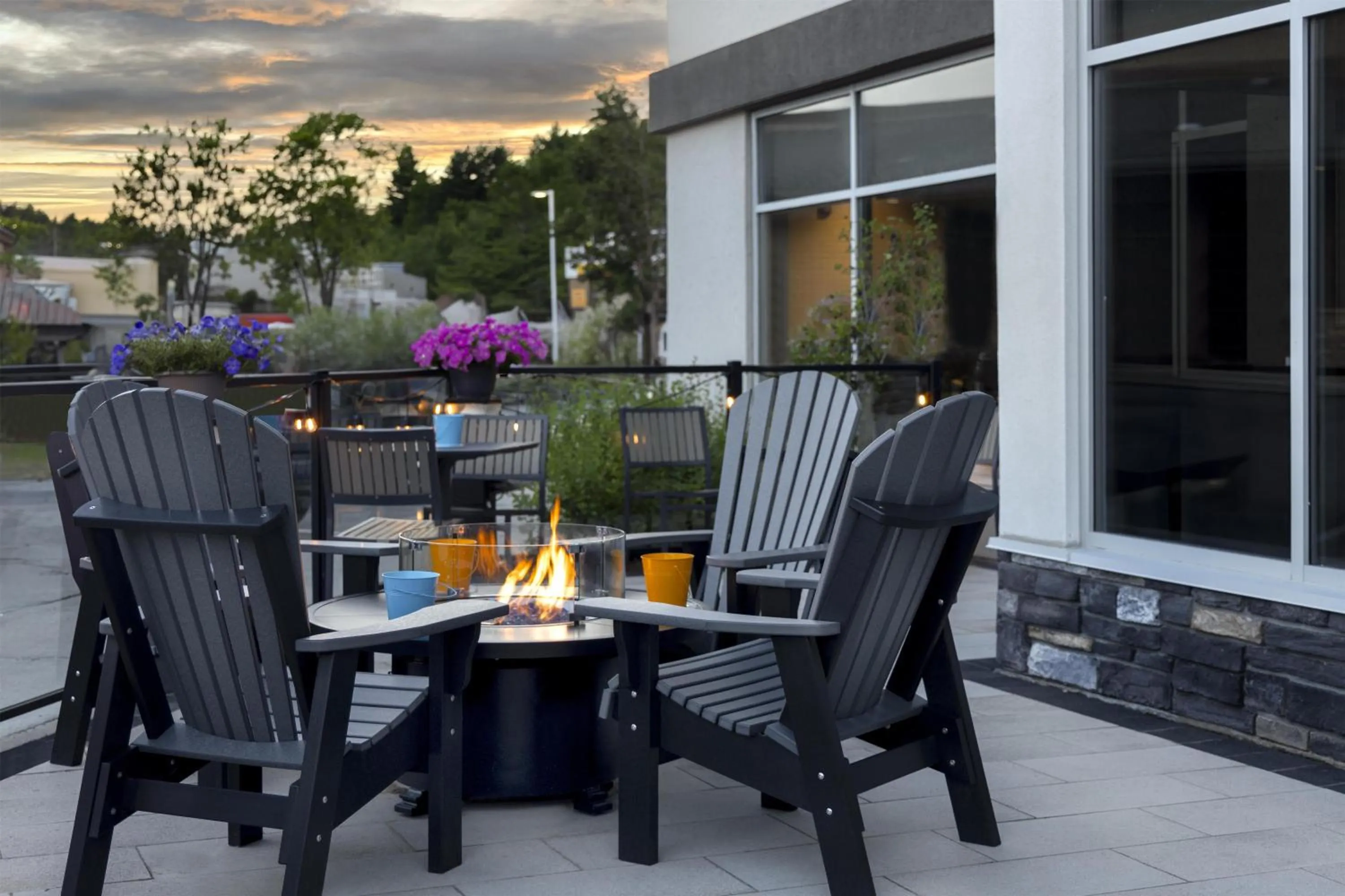 Patio in Hilton Garden Inn Sudbury, Ontario, Canada