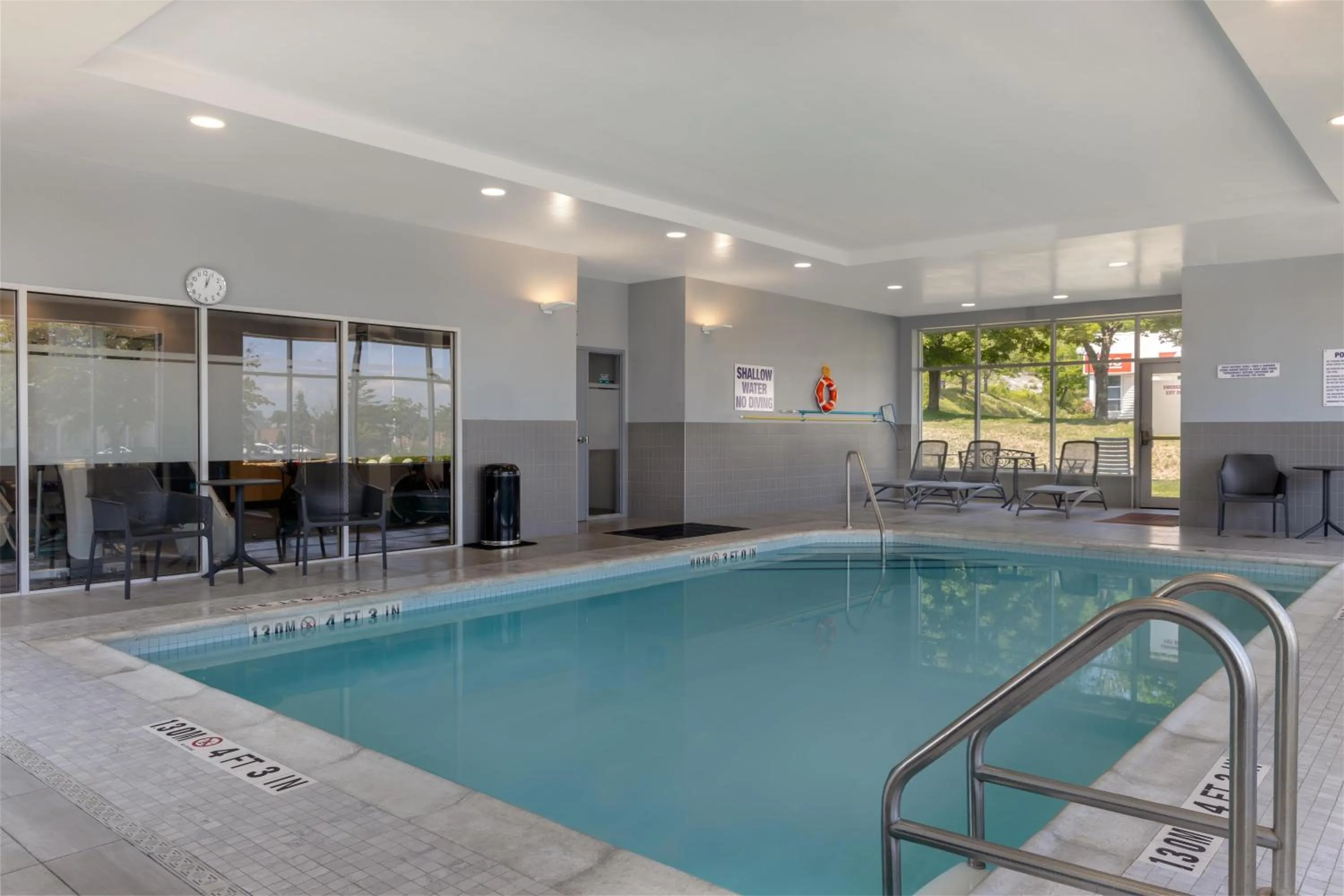 Pool view in Hilton Garden Inn Sudbury, Ontario, Canada