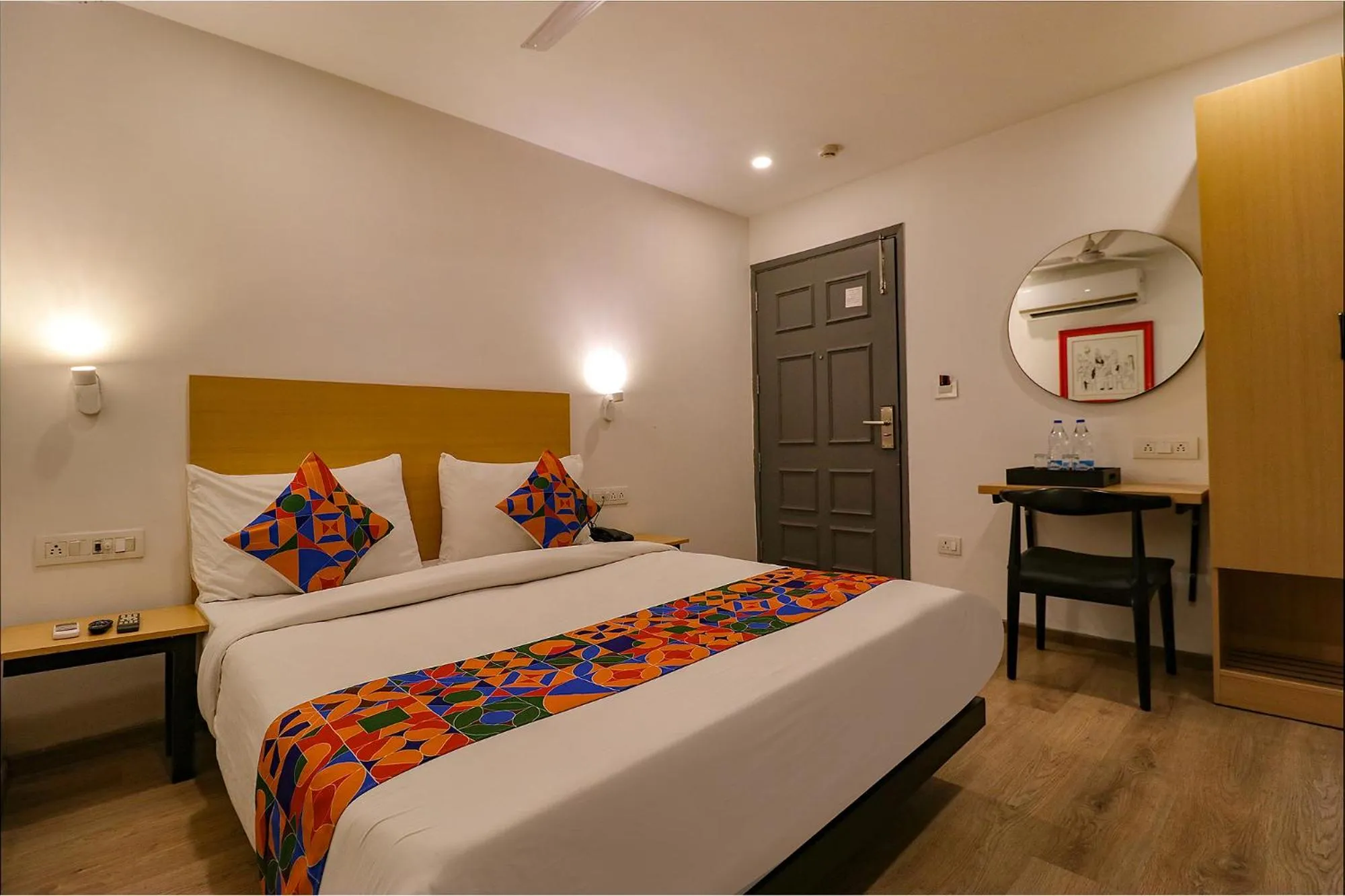 Bed in FabHotel Hargobind Enclave