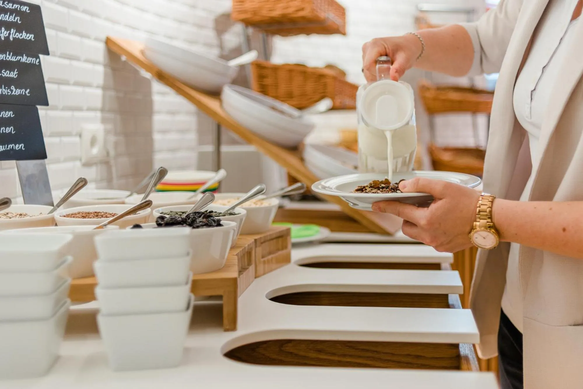 Buffet breakfast in Familienhotel Villa Sano