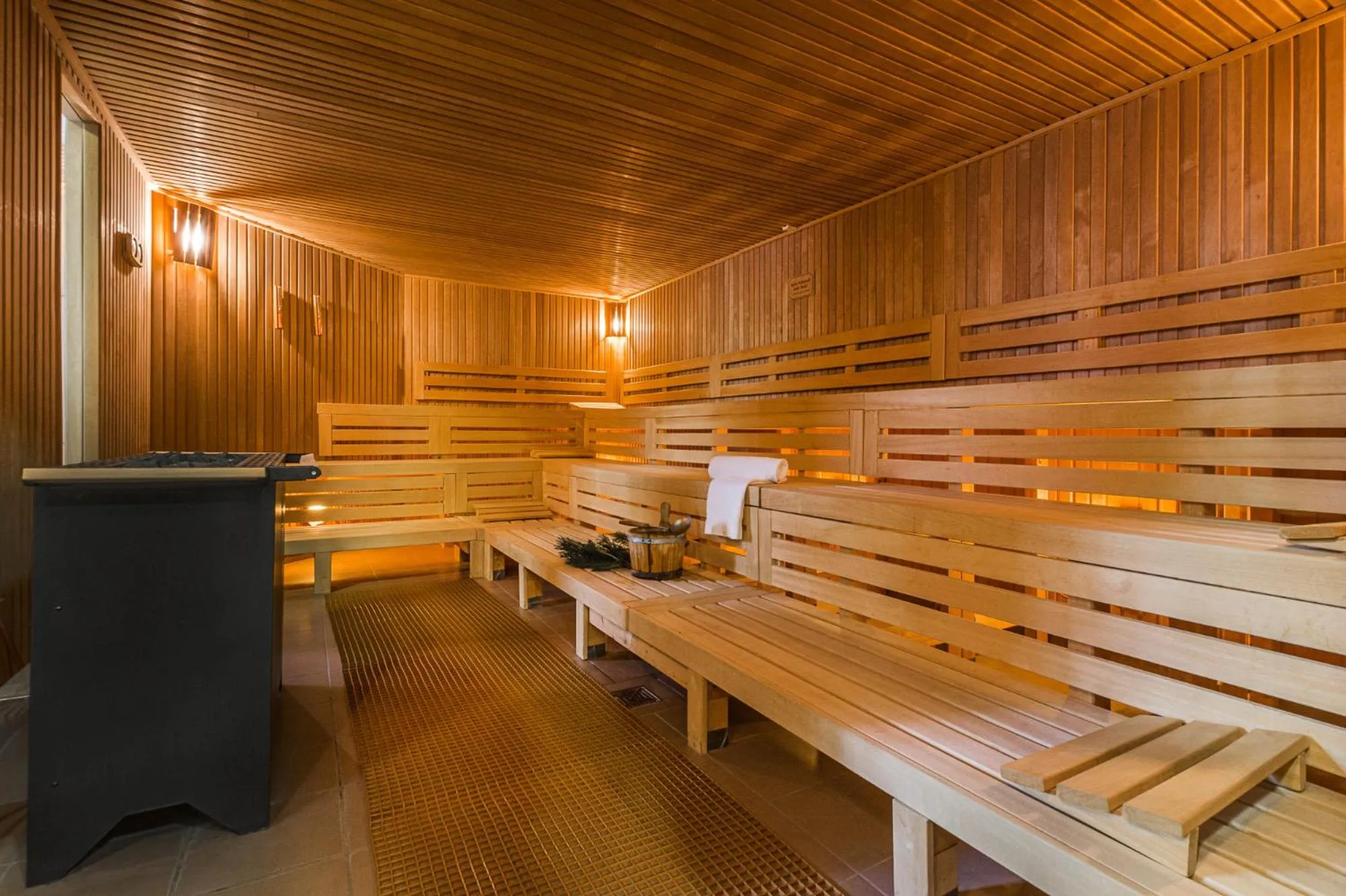 Sauna in Familienhotel Villa Sano