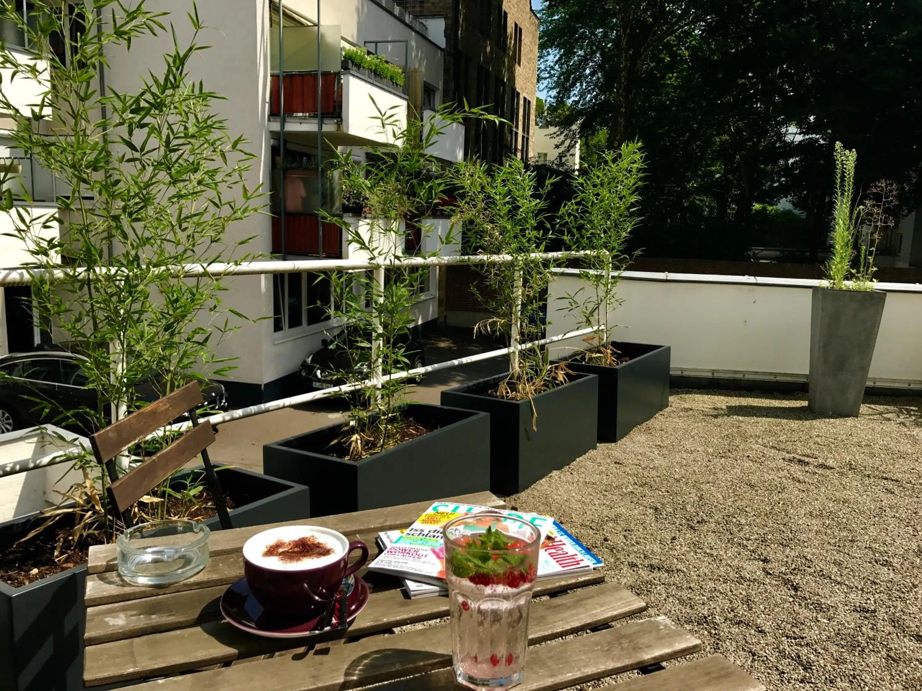Patio in Mauritius Komfort Hotel in der Altstadt