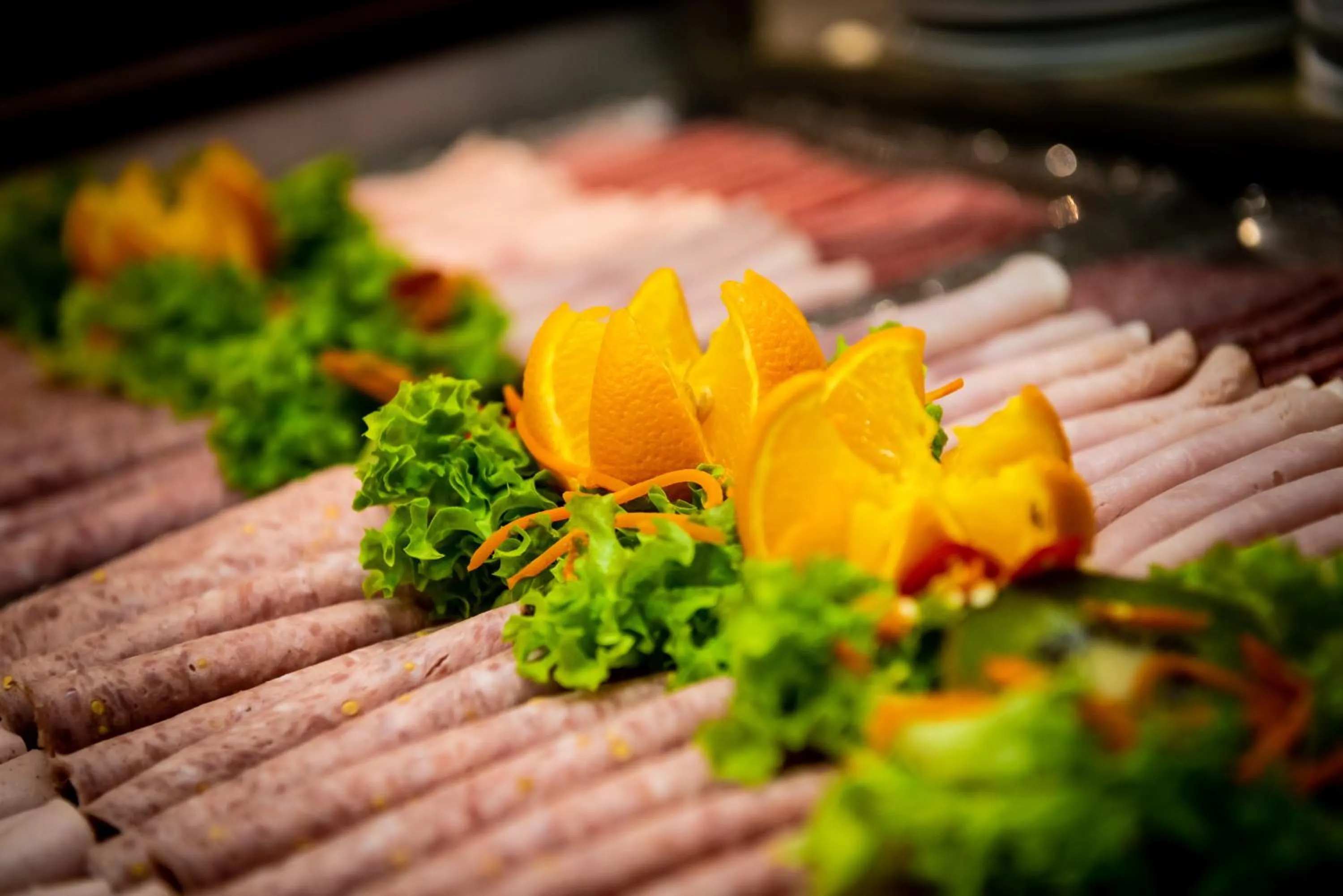 Buffet breakfast in Mauritius Komfort Hotel in der Altstadt