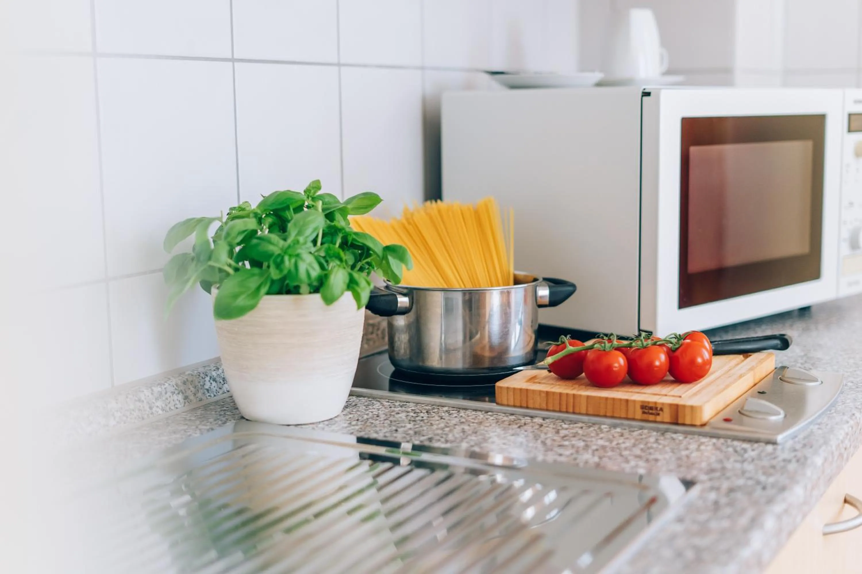 Kitchen or kitchenette in Hotel Abenstal
