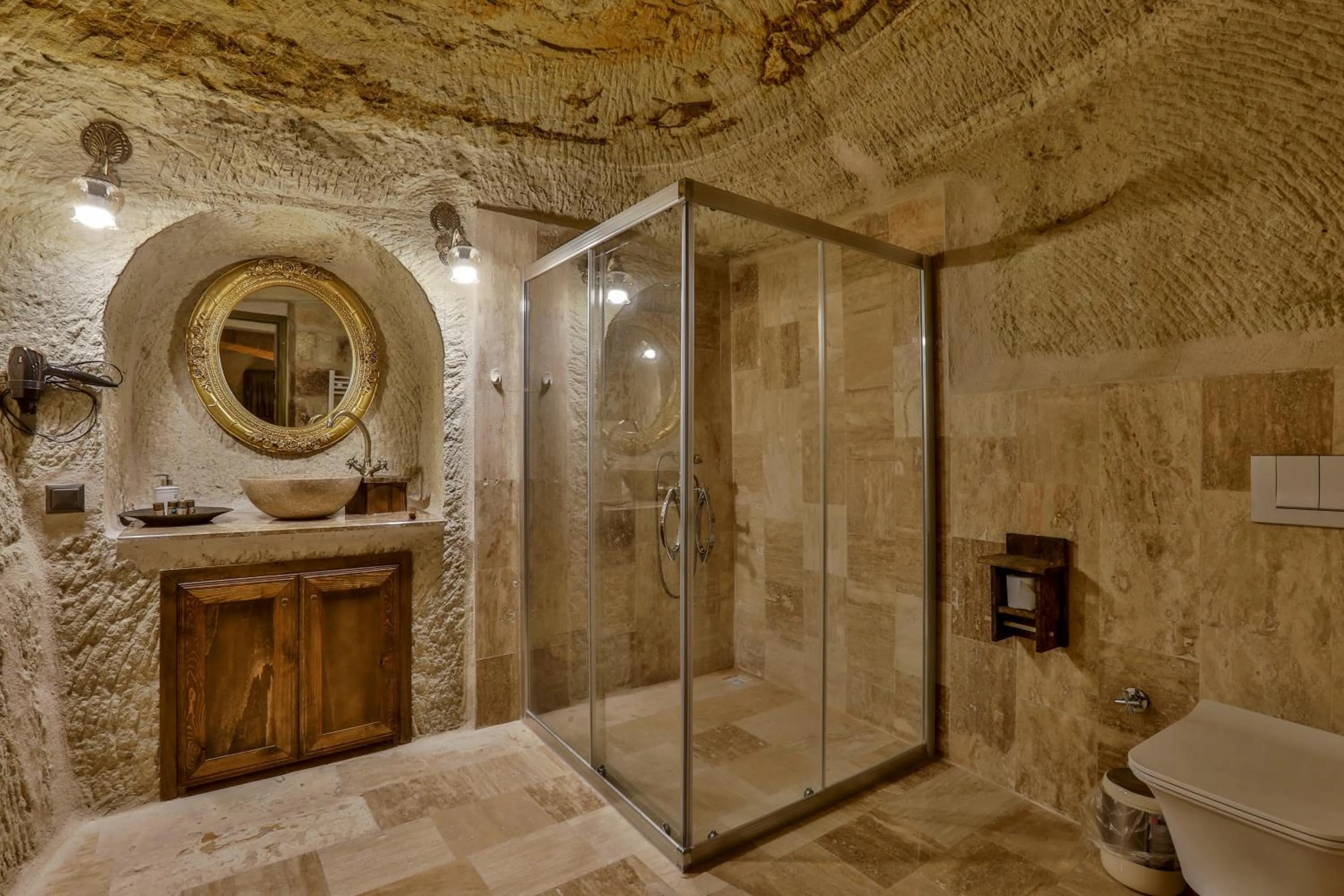 Shower in Casia Cave Suites