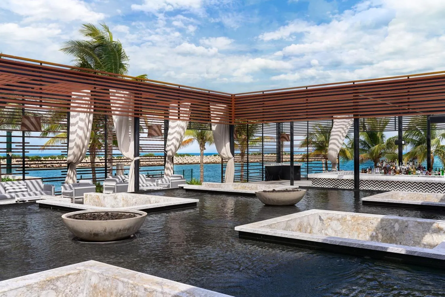 Seating area in SLS Playa Mujeres - ALL Inclusive Collection
