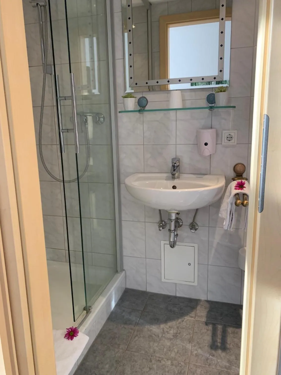 Shower in Hotel zum Adler