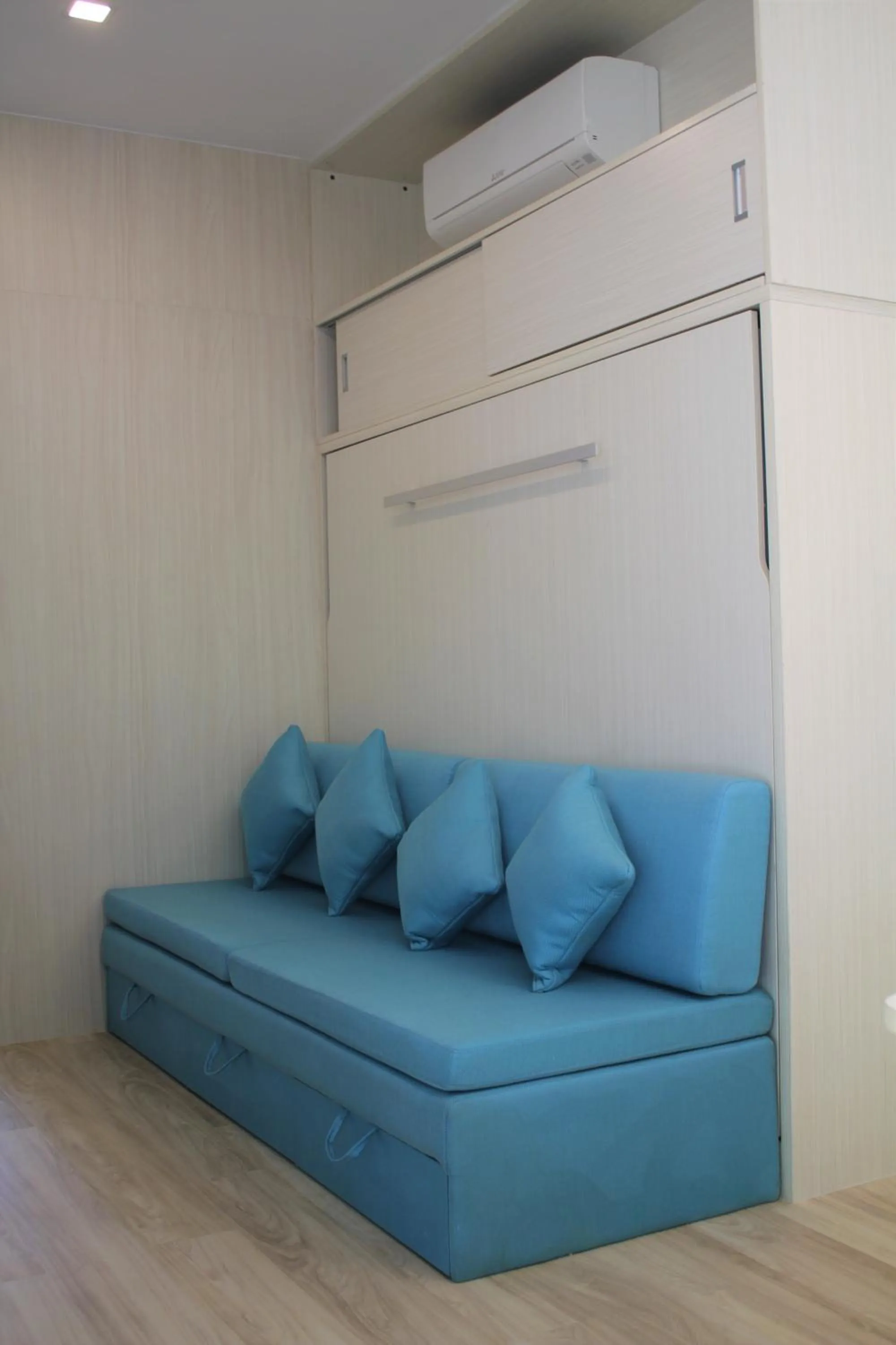 Living room in Shipping Container Hotel at Haw Par Villa GoogleMap Address 27 Zehnder Road Taxi and cars can only enter via Zehnder Road