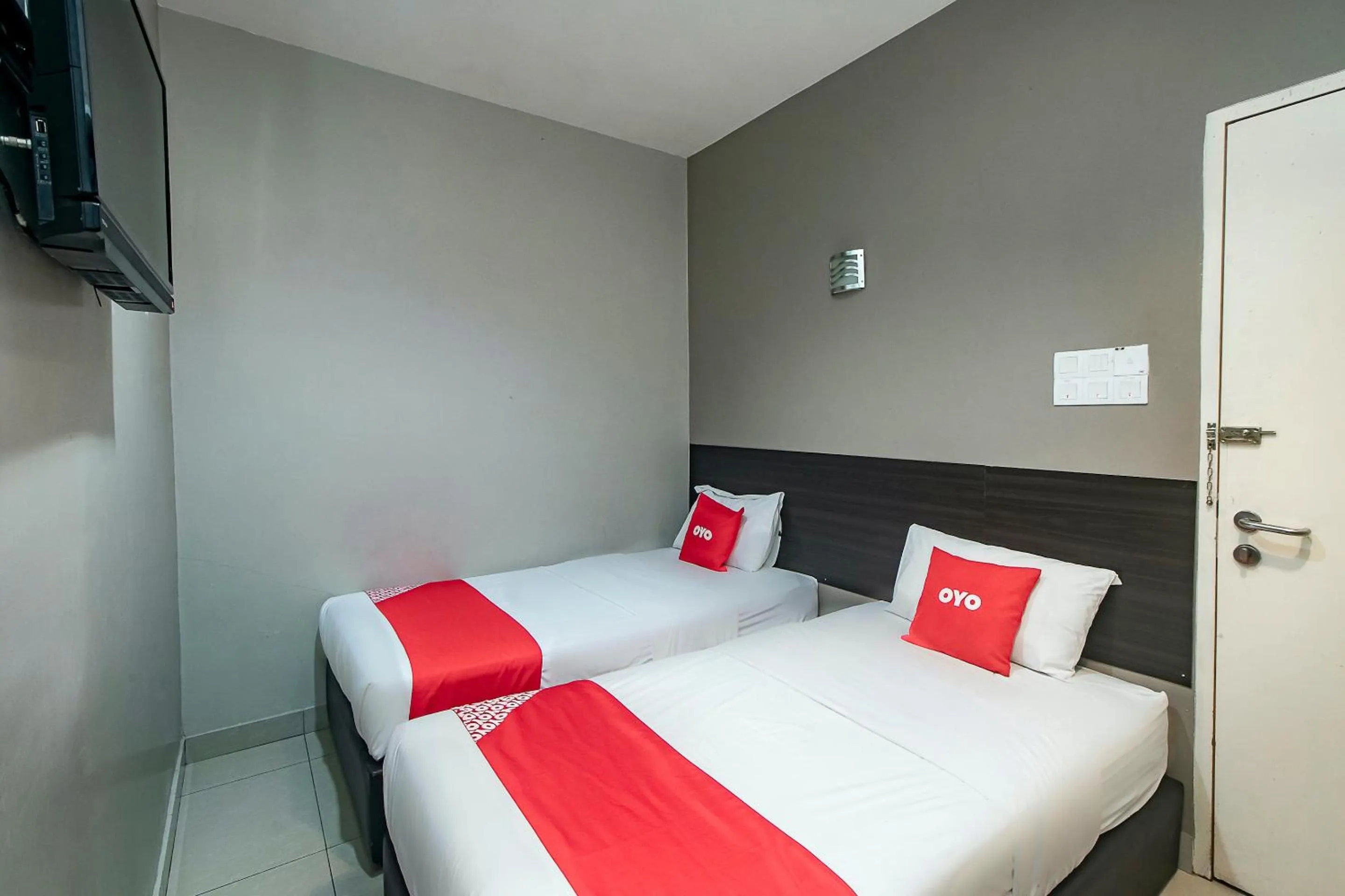 Bedroom, Bed in Hotel O Nice Stay Three Six Five Services